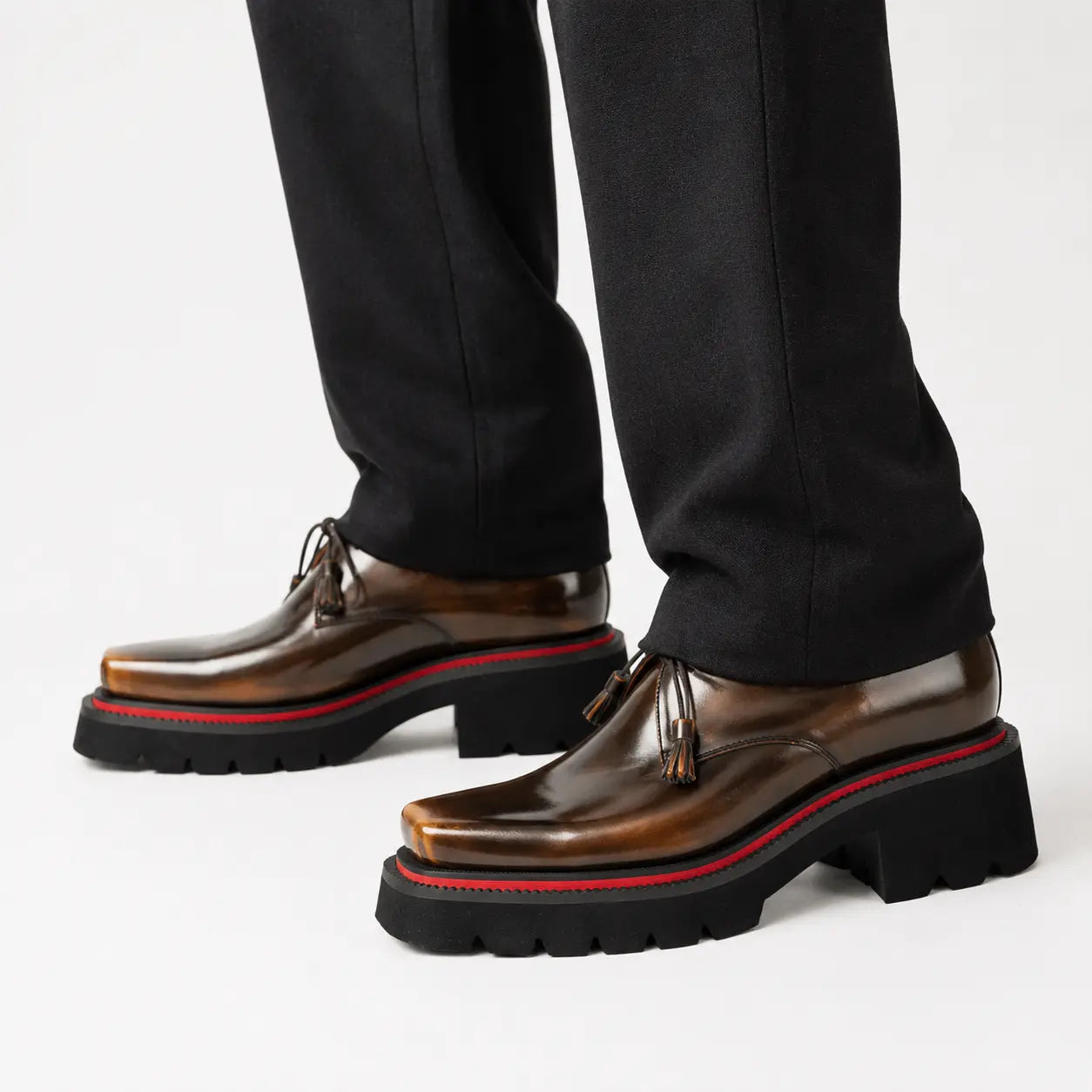 Burnished Square-Toe Lug Derby