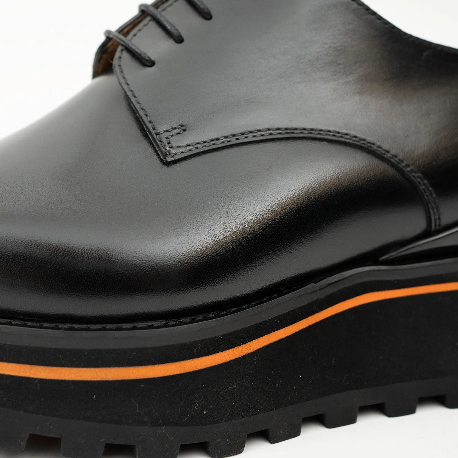 Black Cap-Toe Derby Lug