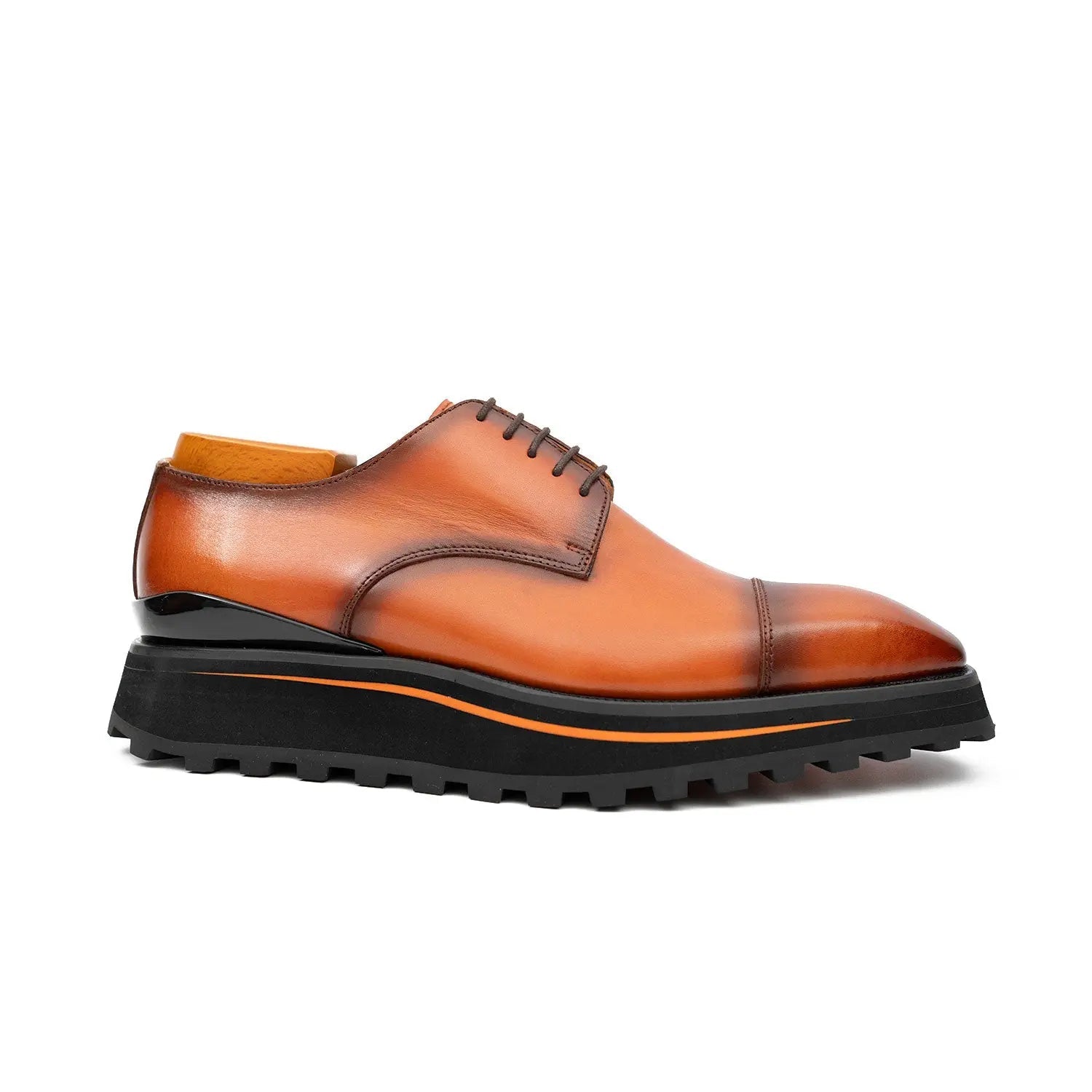Amber Lug Sole Cap-Toe Derby
