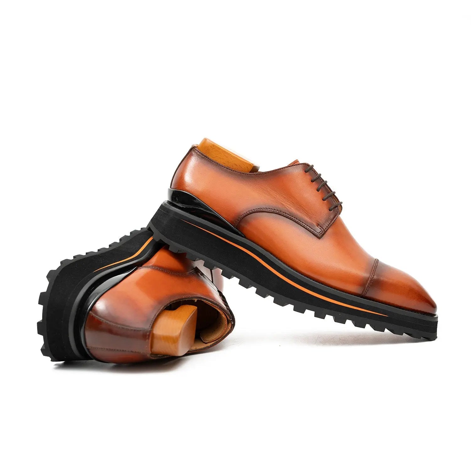Amber Lug Sole Cap-Toe Derby