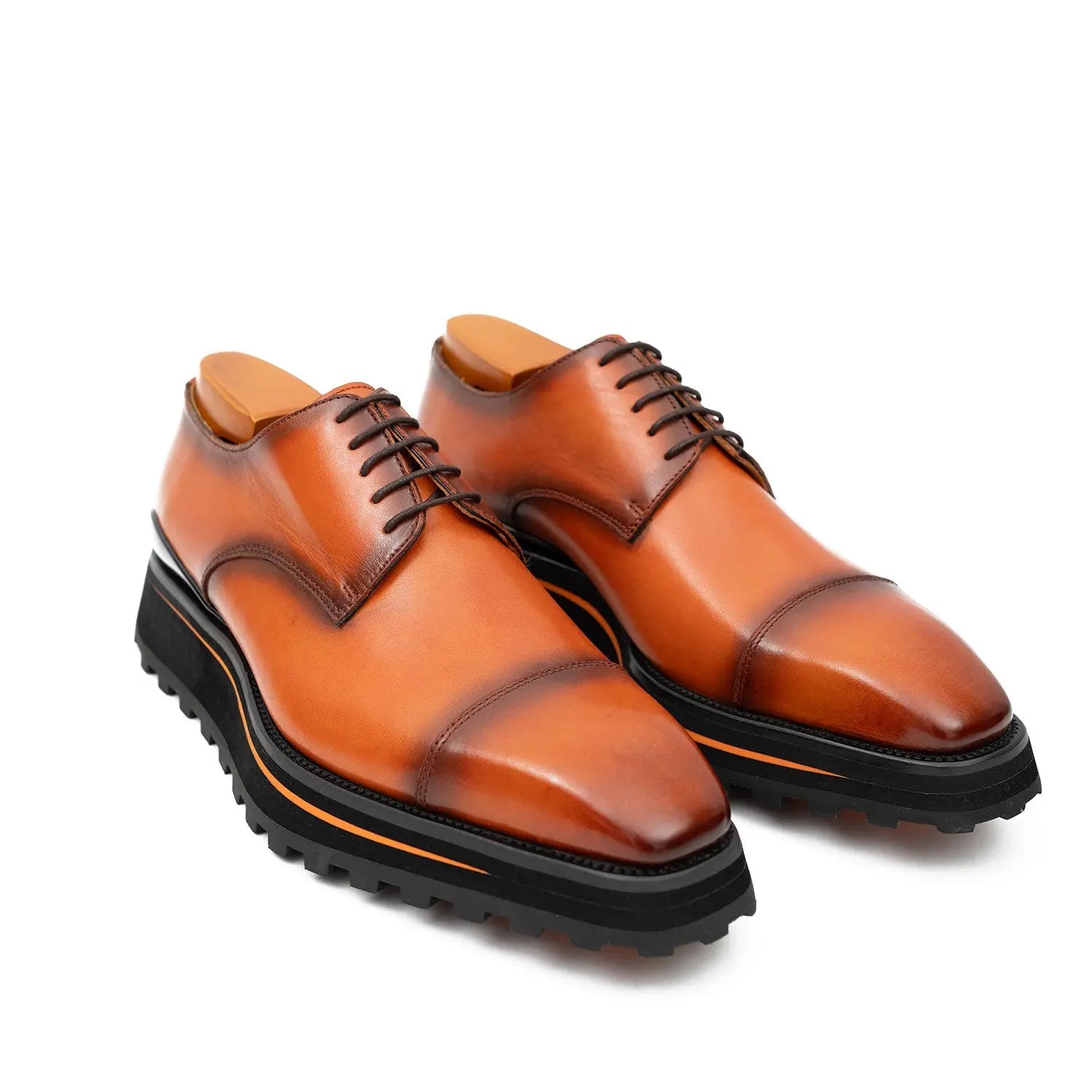 Amber Lug Sole Cap-Toe Derby