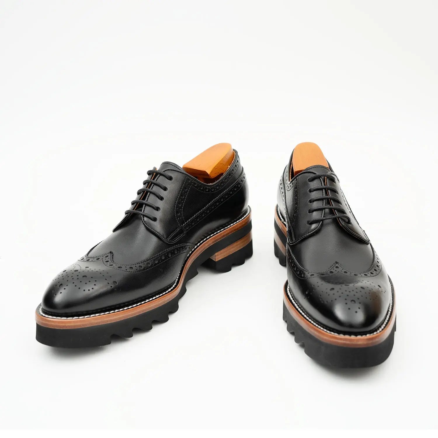 Black Lug Sole Brogue Derby