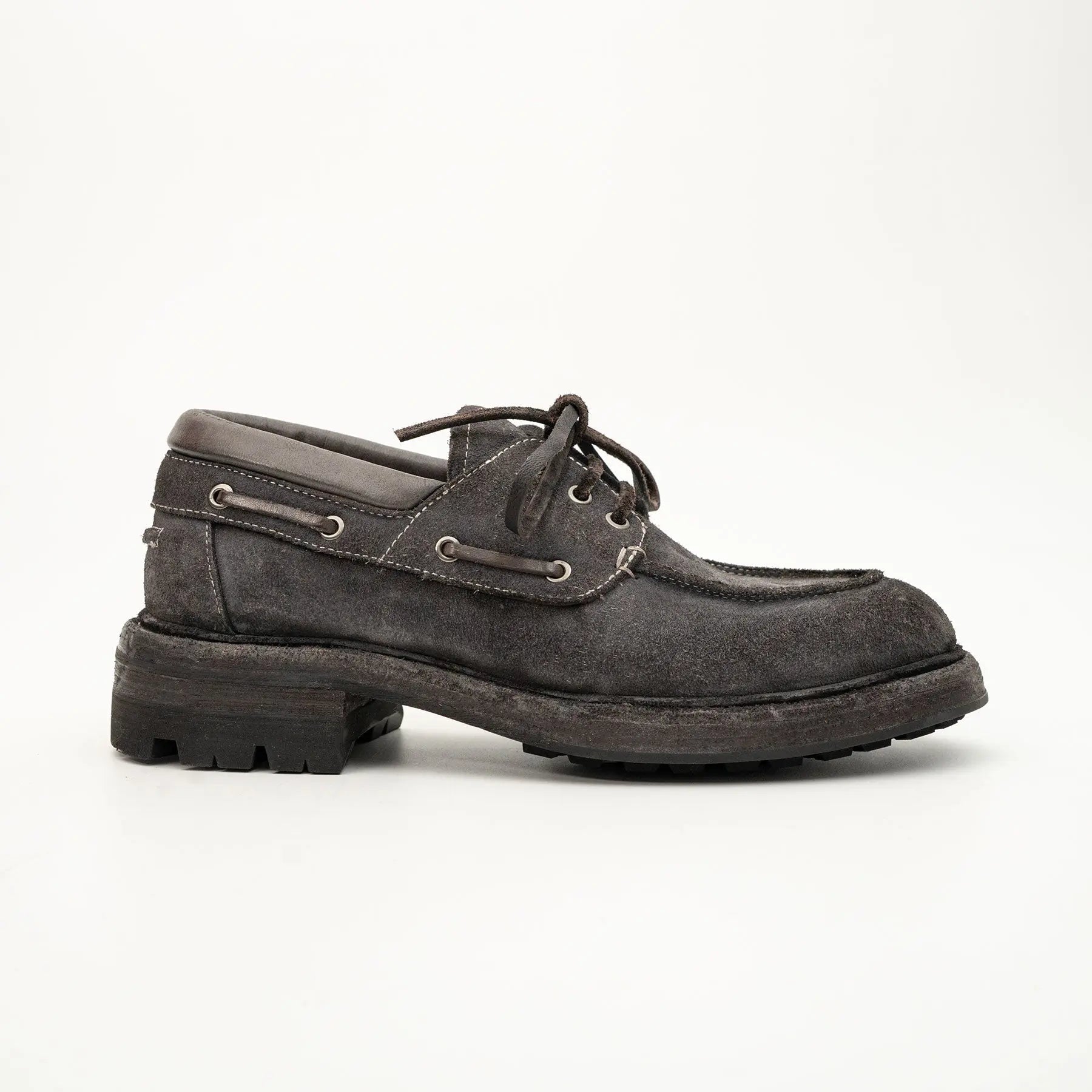 Charcoal Washed Horse Leather Casual Shoe