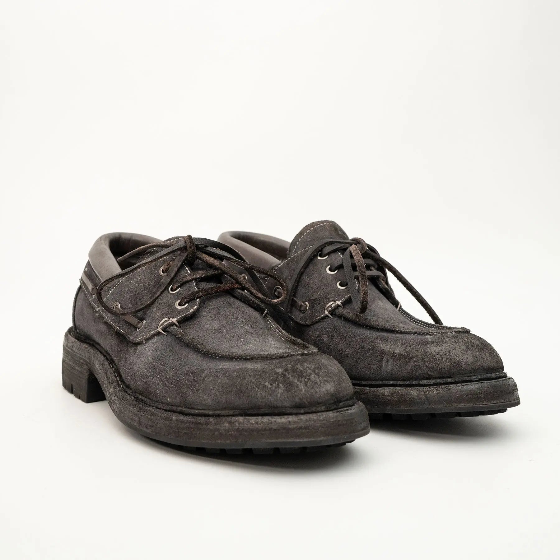 Charcoal Washed Horse Leather Casual Shoe