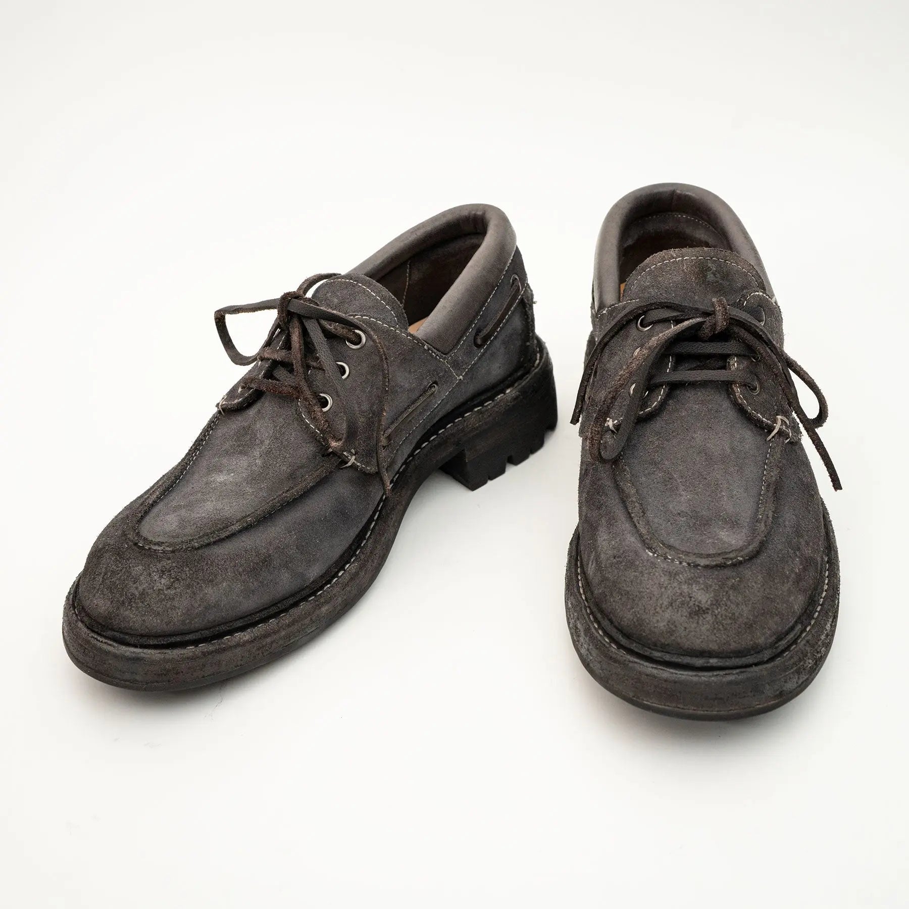 Charcoal Washed Horse Leather Casual Shoe