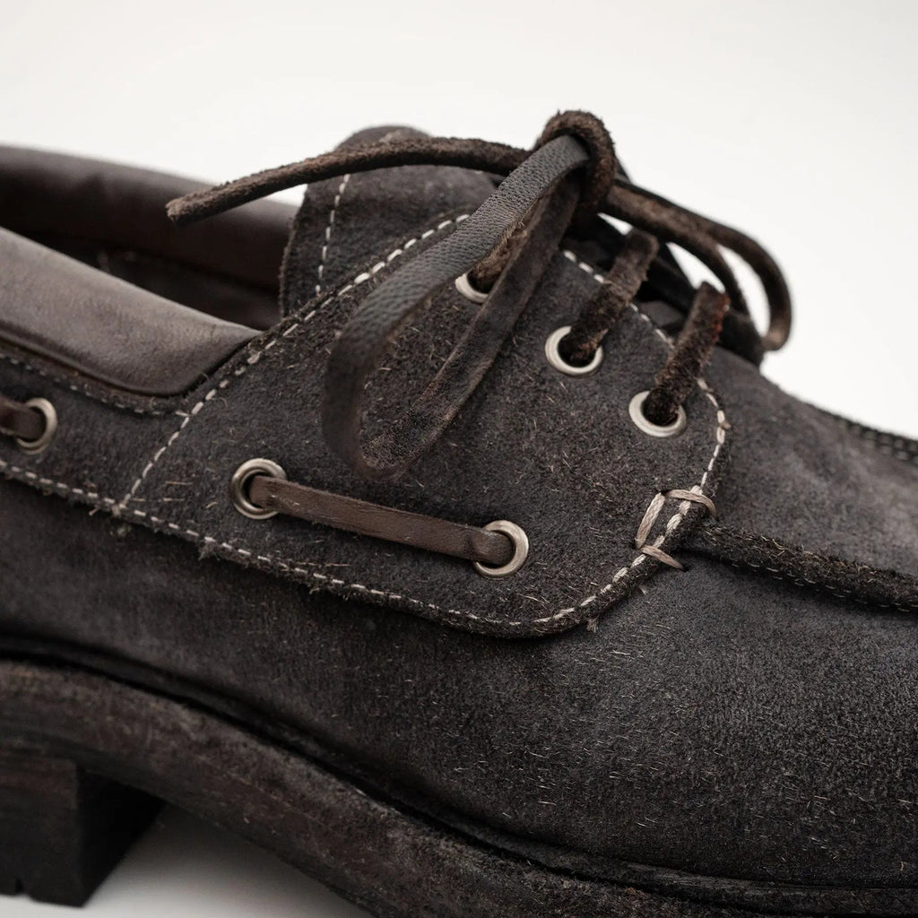 Charcoal Washed Horse Leather Casual Shoe