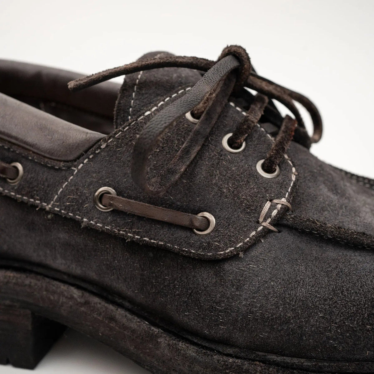 Charcoal Washed Horse Leather Casual Shoe