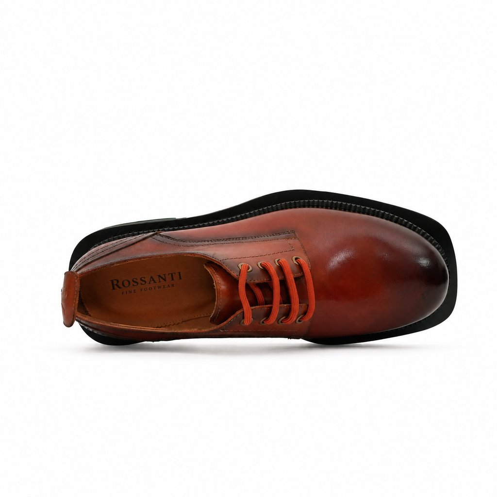 Burnished Brown Green-Sole Derby