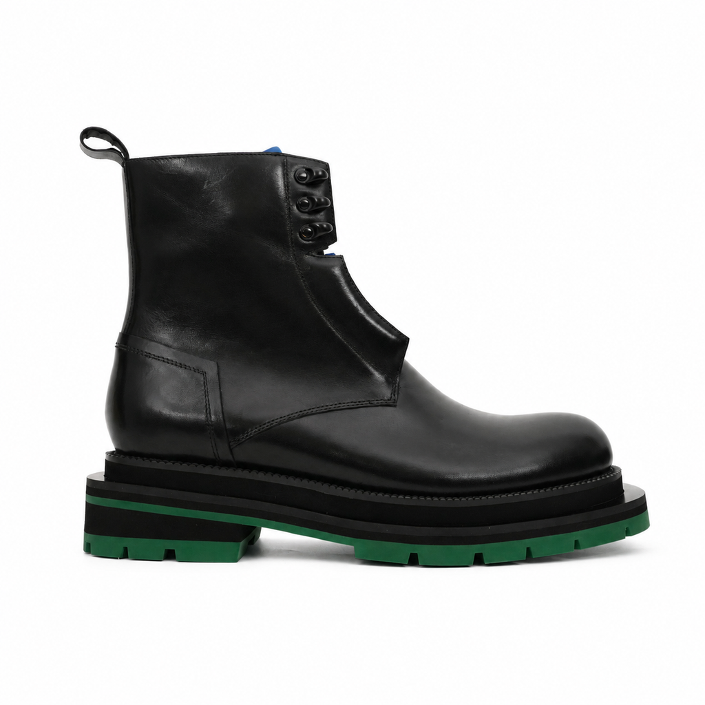 Black Blue Green Platform Boot