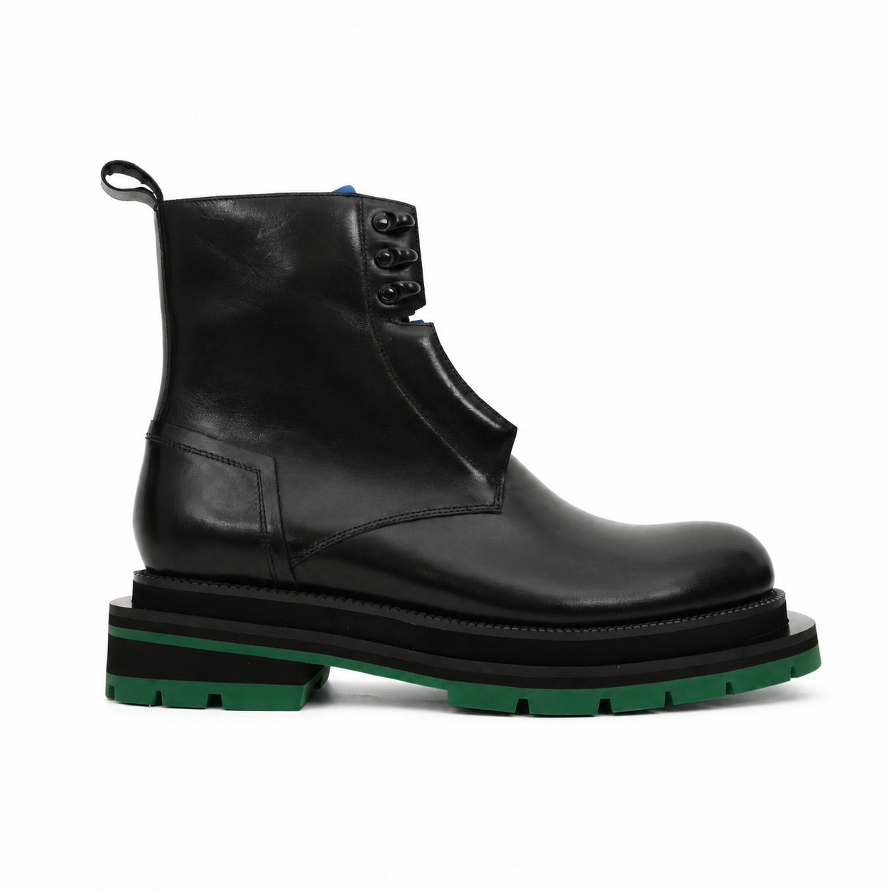 Black Blue Green Platform Boot