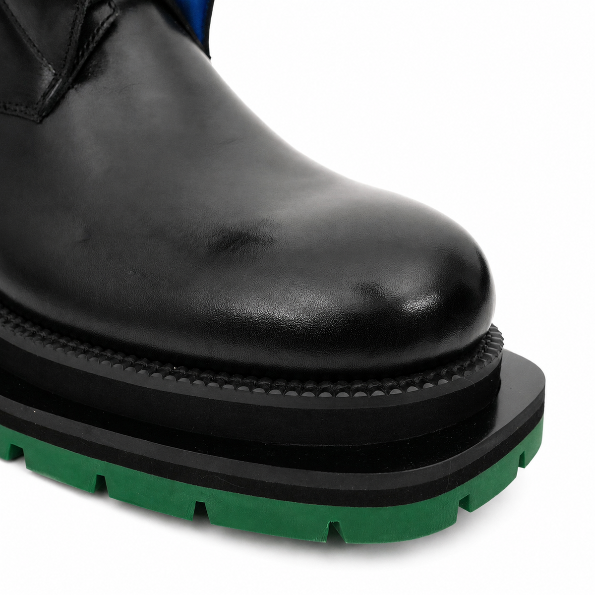 Black Blue Green Platform Boot