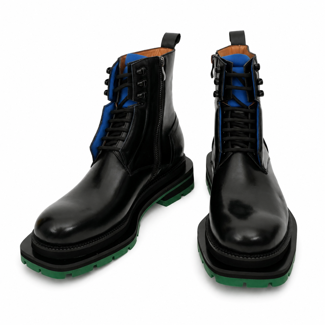 Black Blue Green Platform Boot