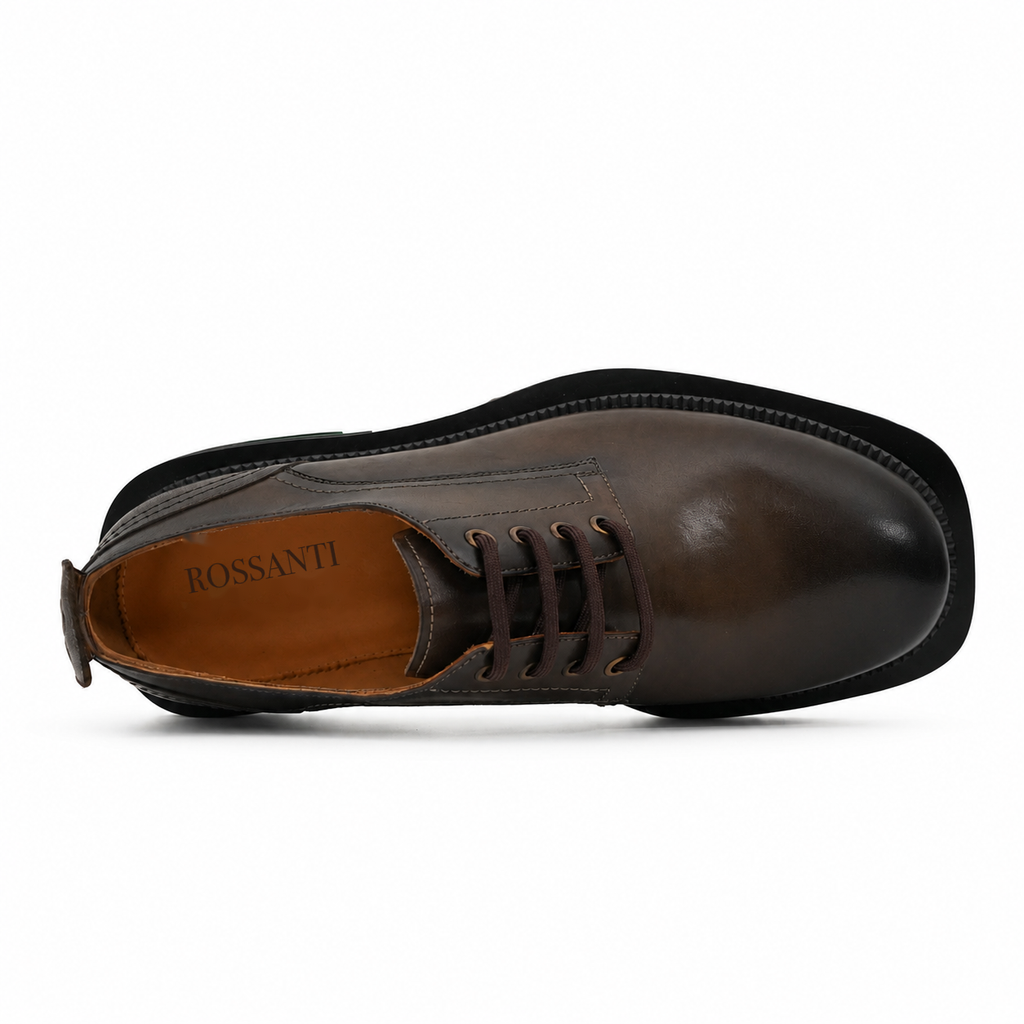 Burnished Brown Green-Sole Derby