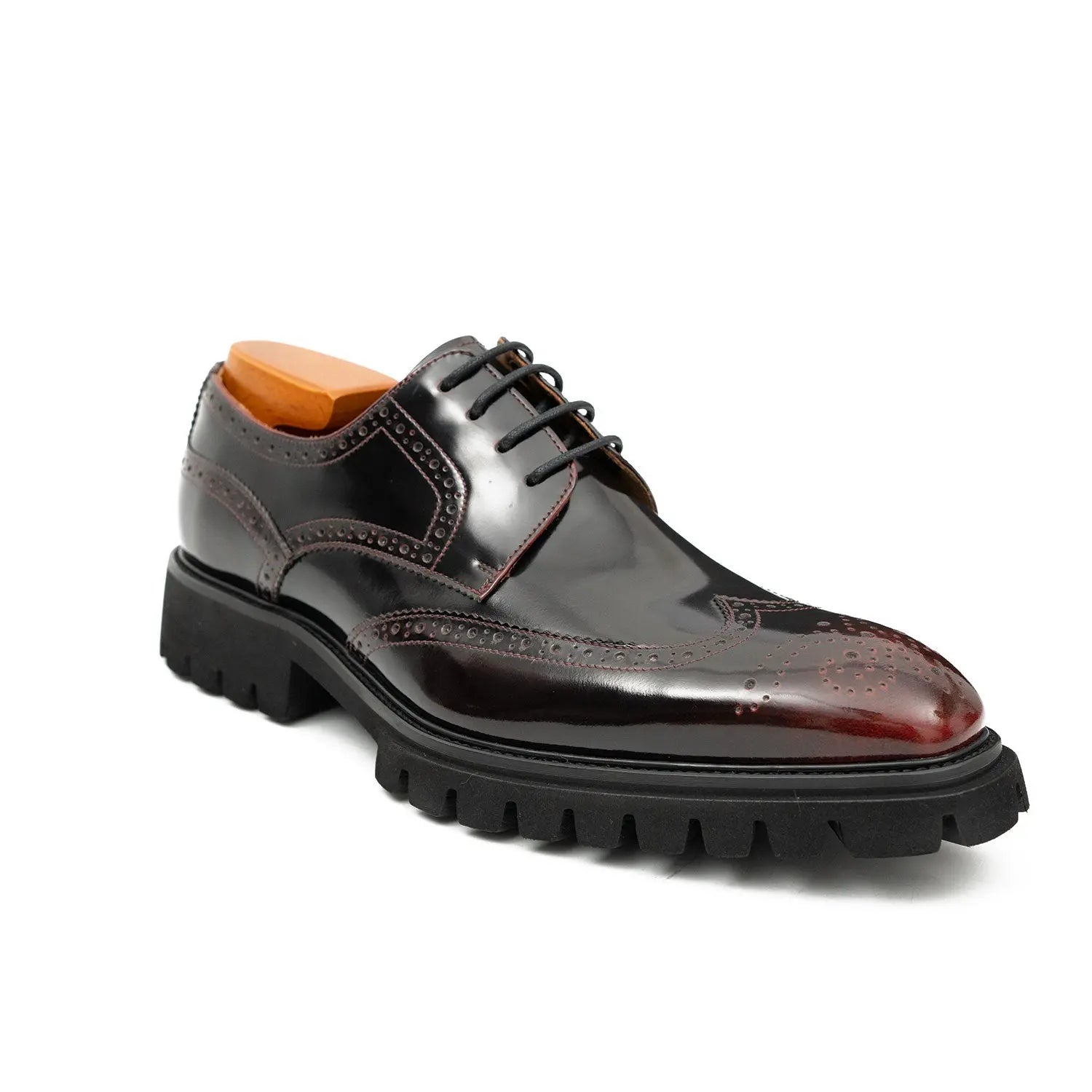 Burgundy Lug Sole Derby