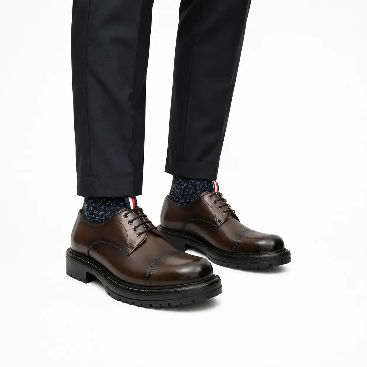 Classic Brown Cap-Toe Derby