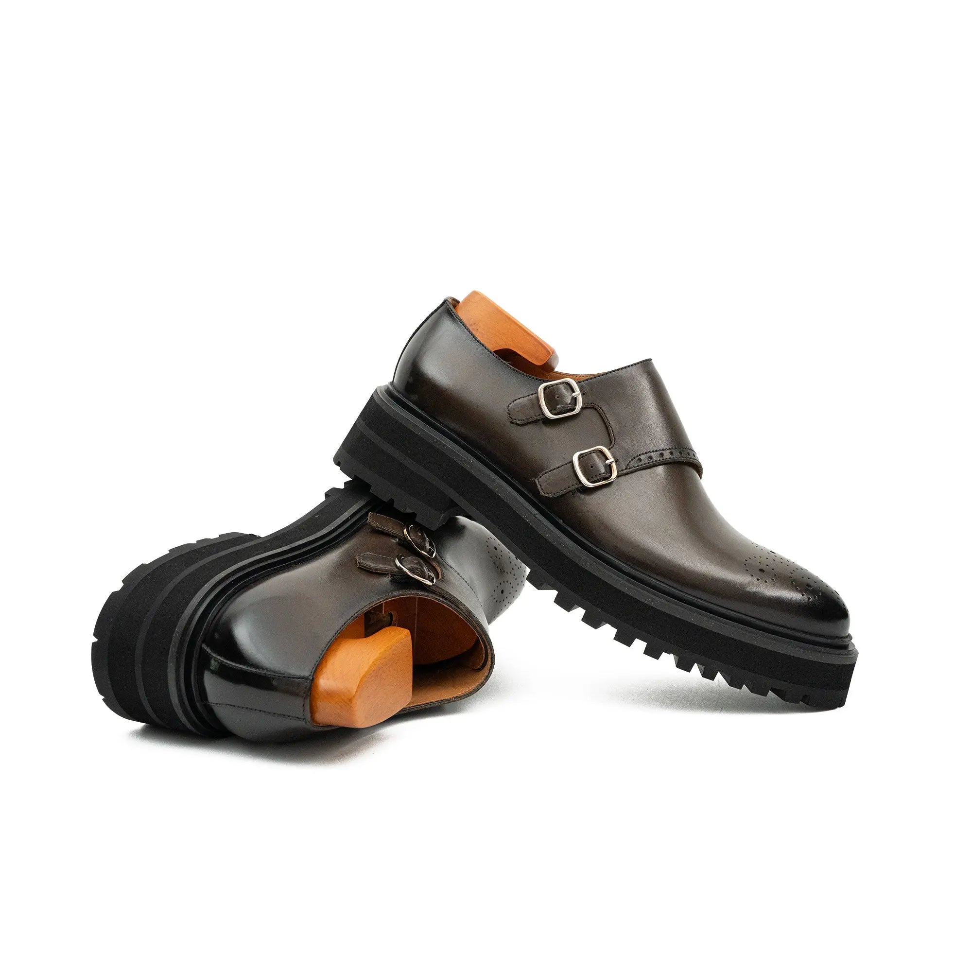 Espresso Double Monk Lug Shoe