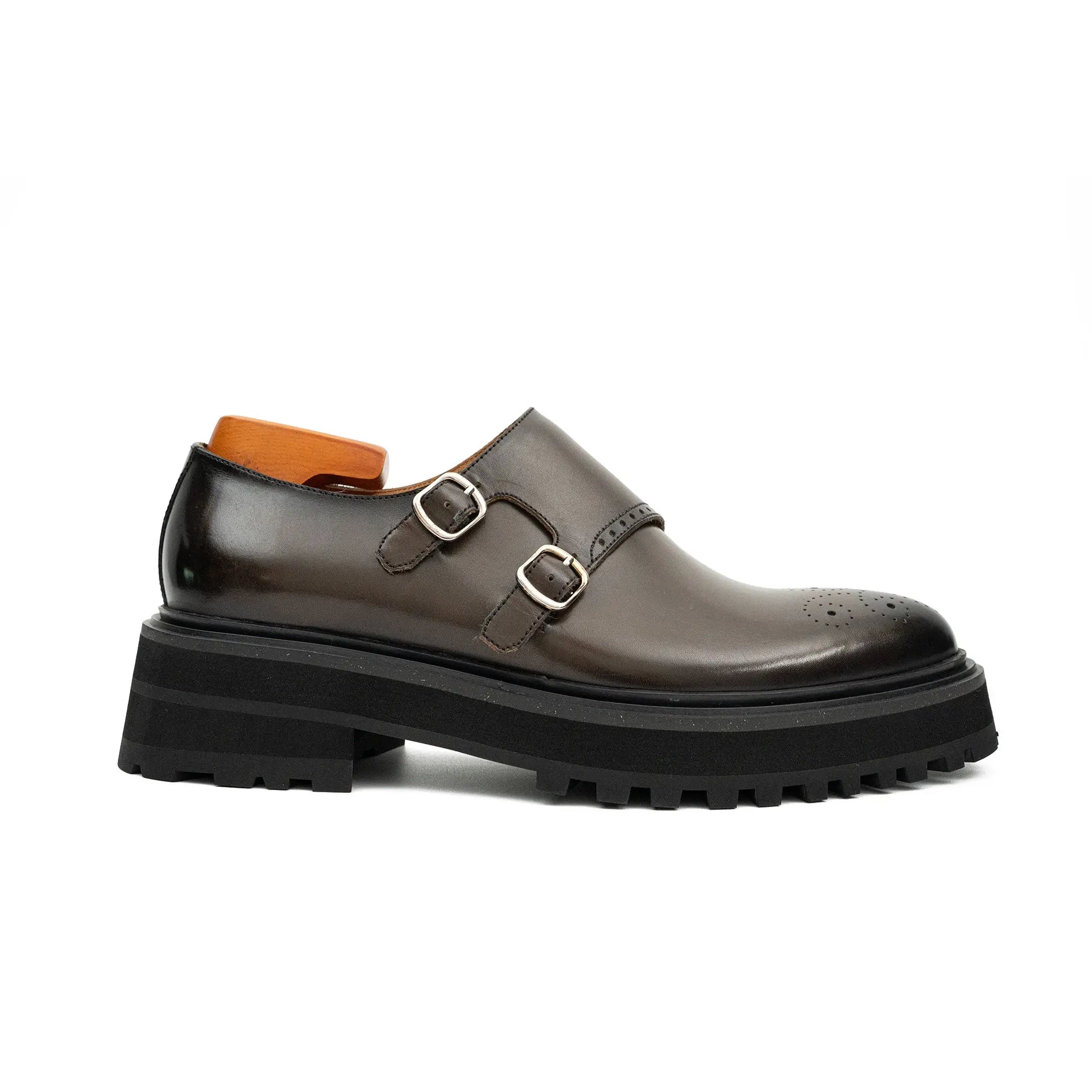 Espresso Double Monk Lug Shoe