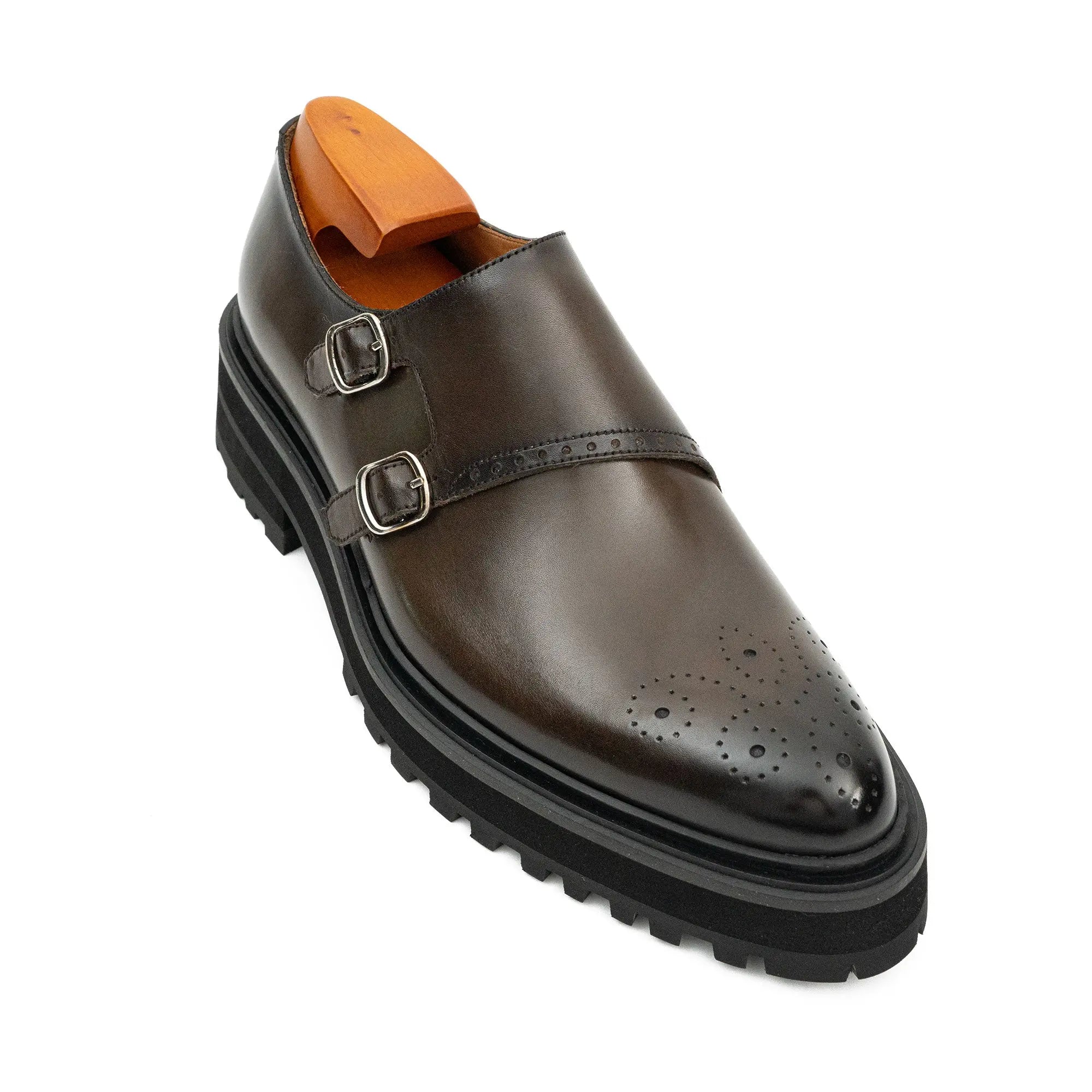 Espresso Double Monk Lug Shoe