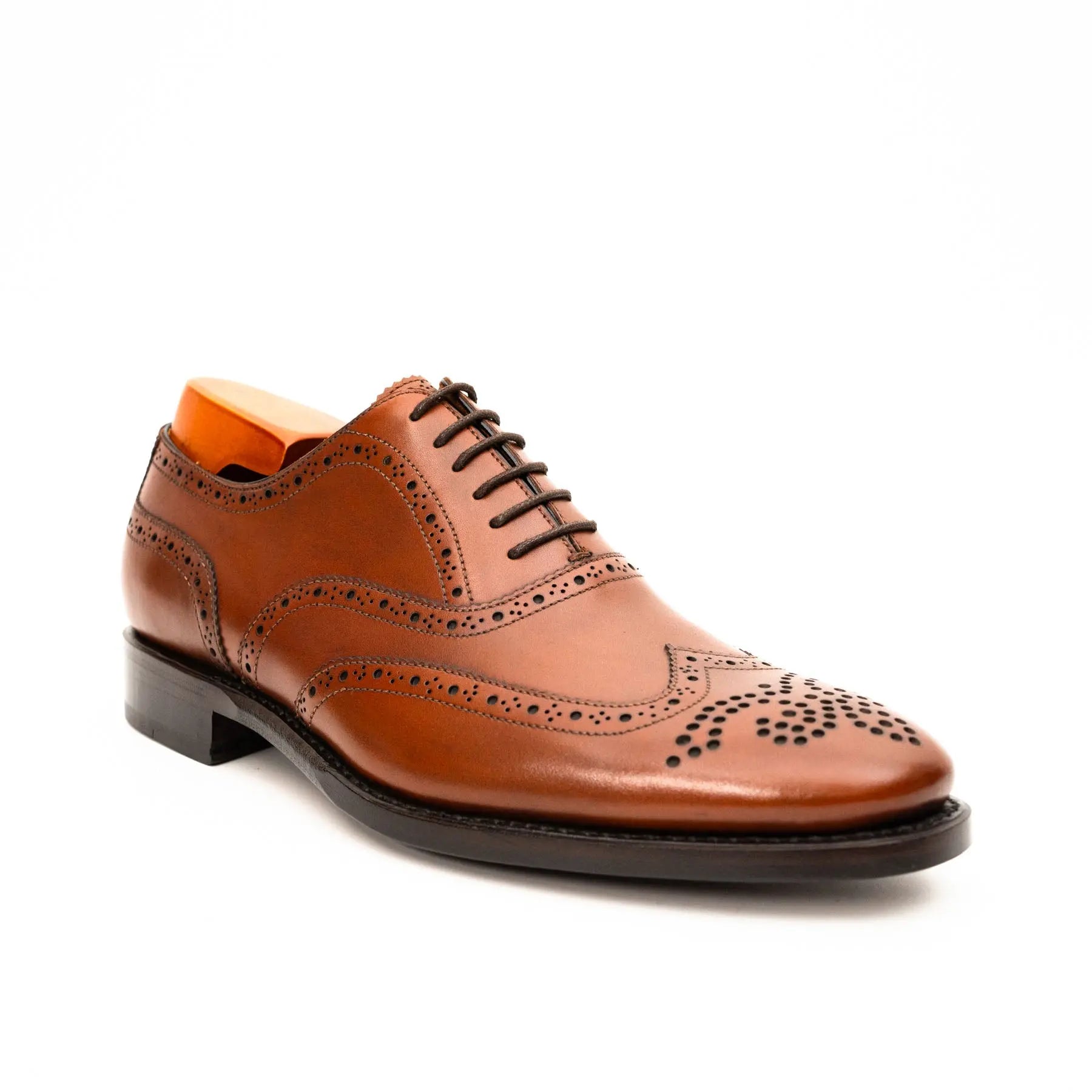 Cognac Wingtip Brogue Oxford