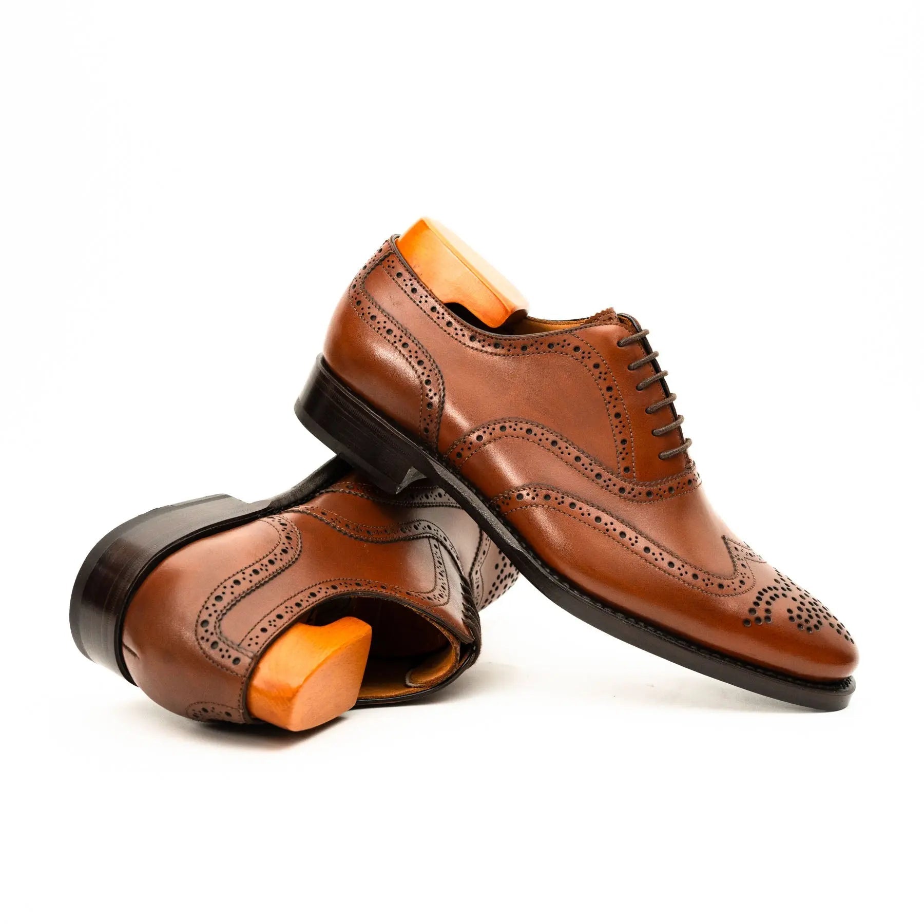 Cognac Wingtip Brogue Oxford
