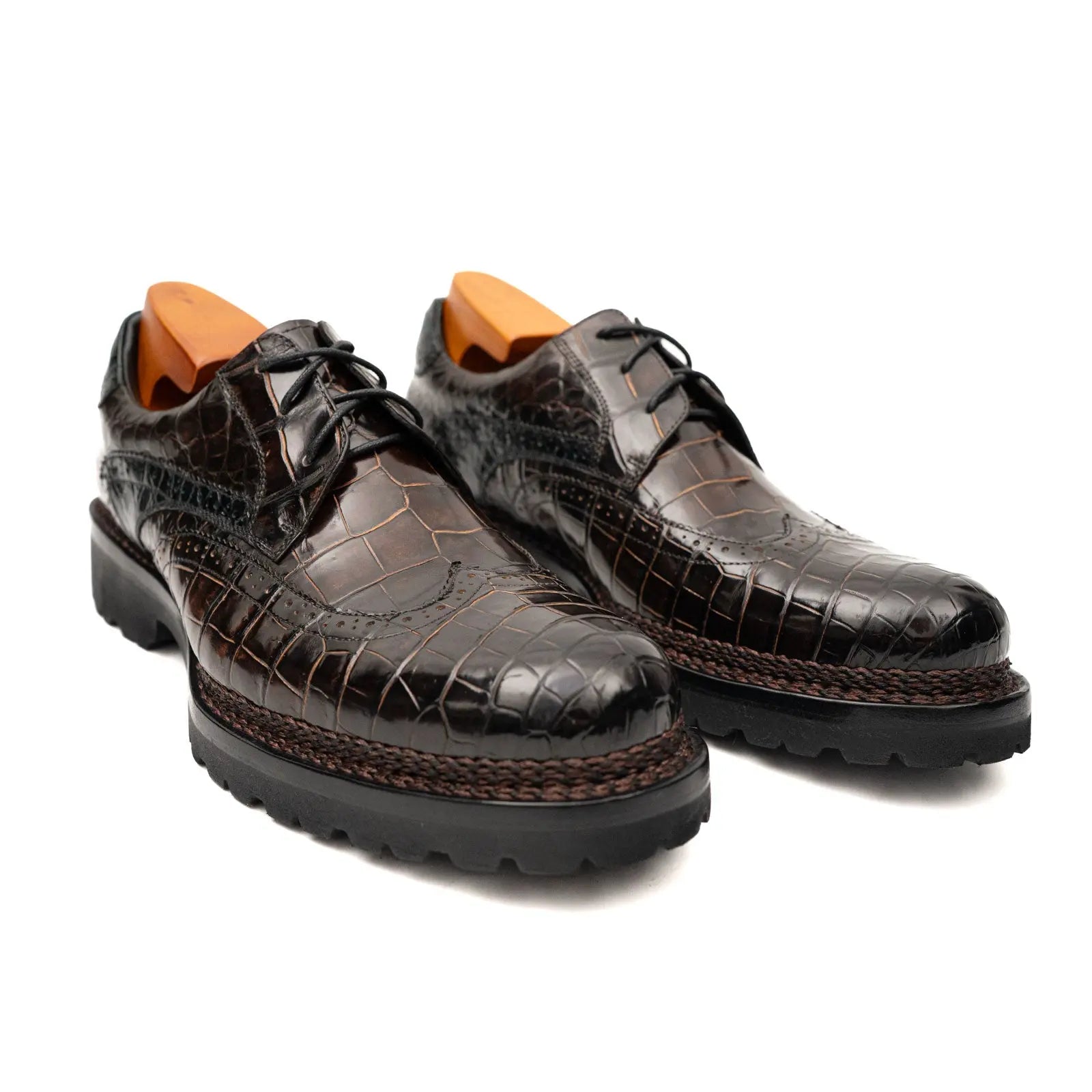 Black Crocodile Norwegian Lug Derby