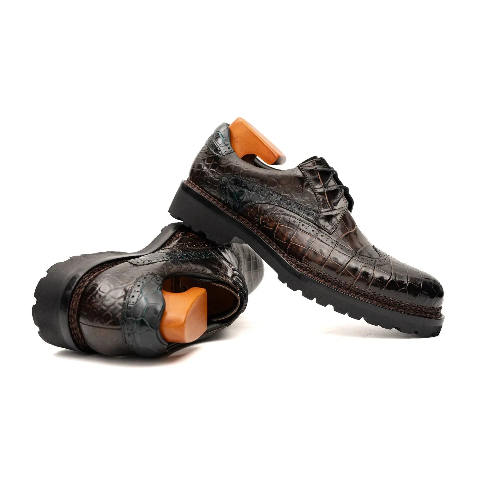 Black Crocodile Norwegian Lug Derby