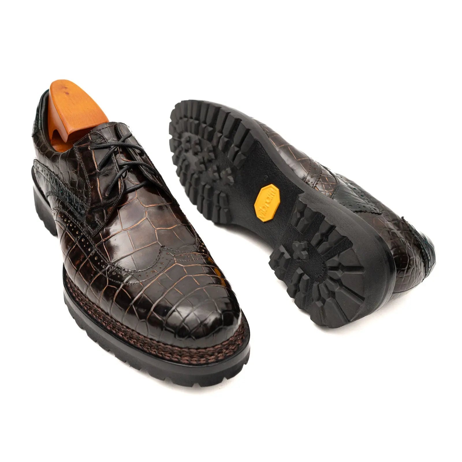 Black Crocodile Norwegian Lug Derby