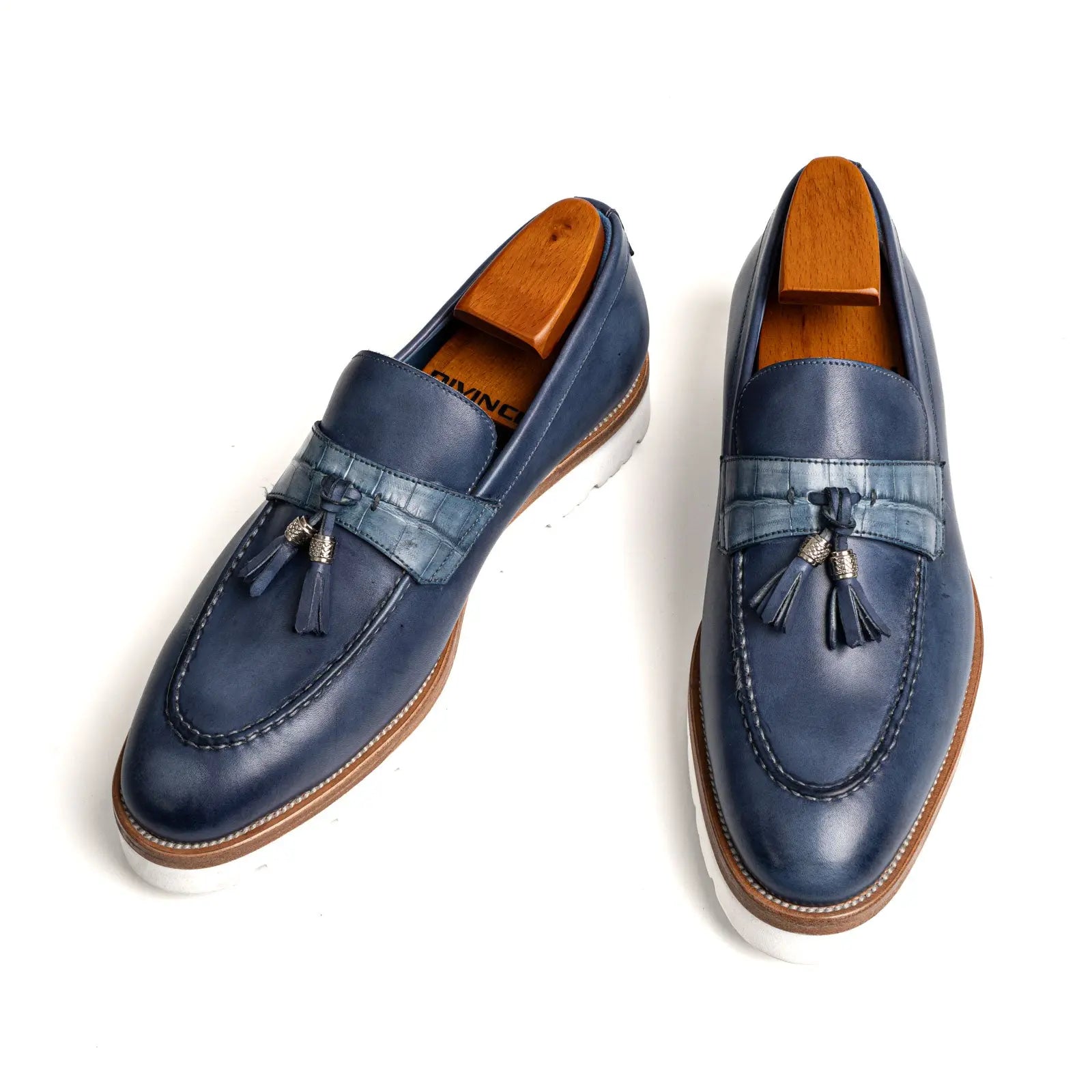 Crocodile Leather Tassel XL Loafers