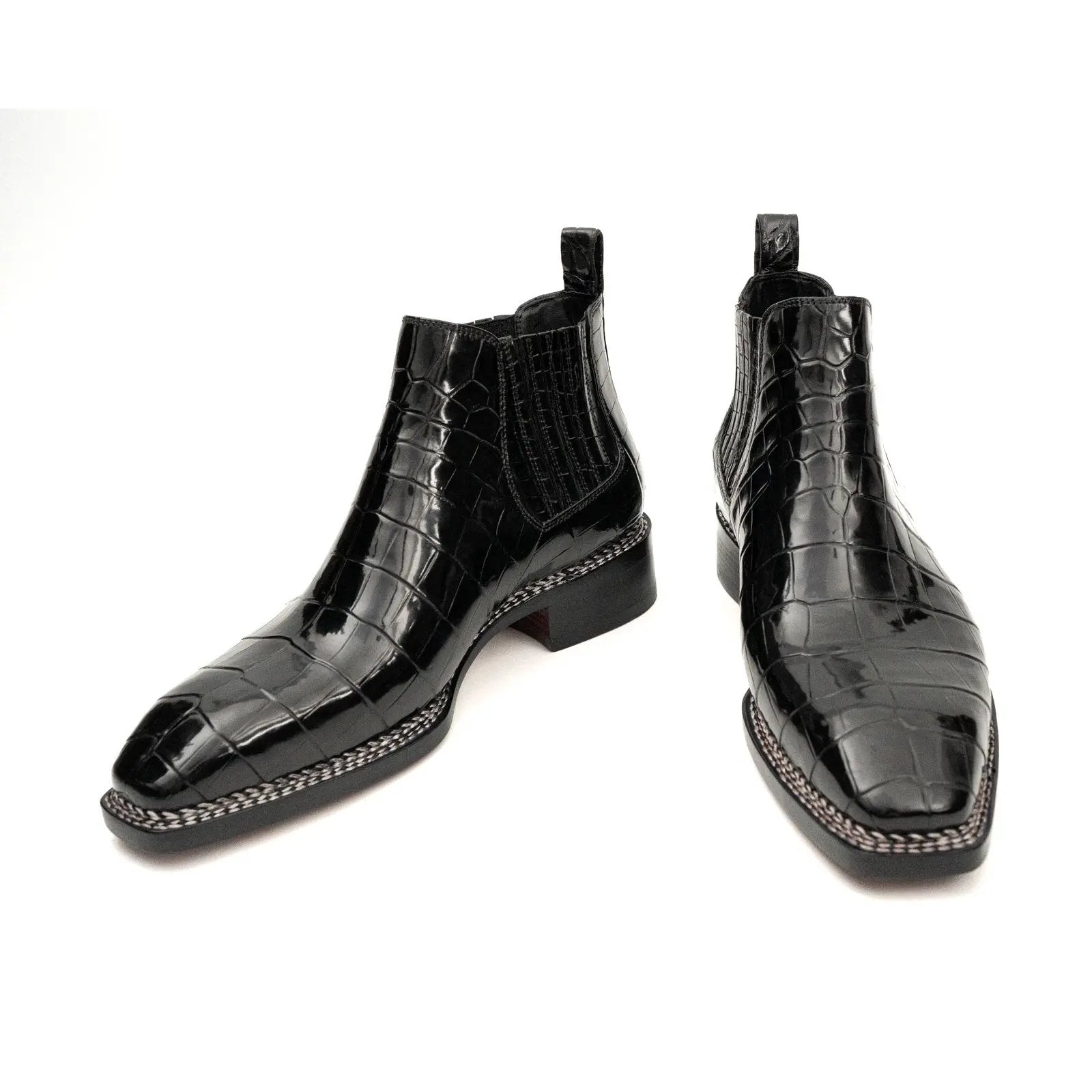 Black Crocodile Chelsea Boot