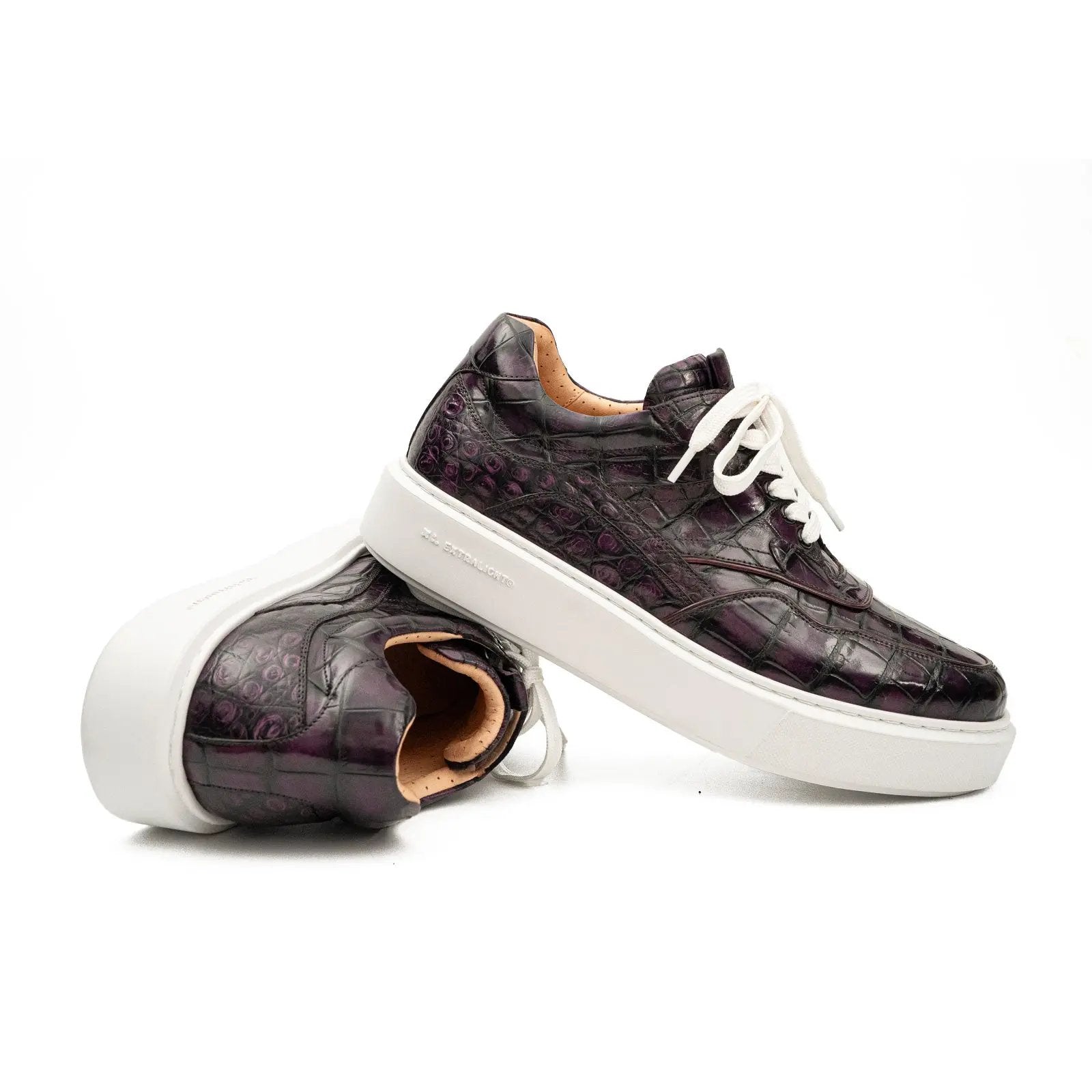 Midnight Crocodile Court Sneaker