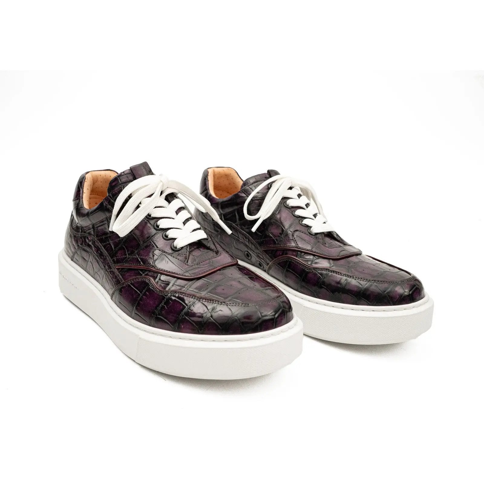 Midnight Crocodile Court Sneaker