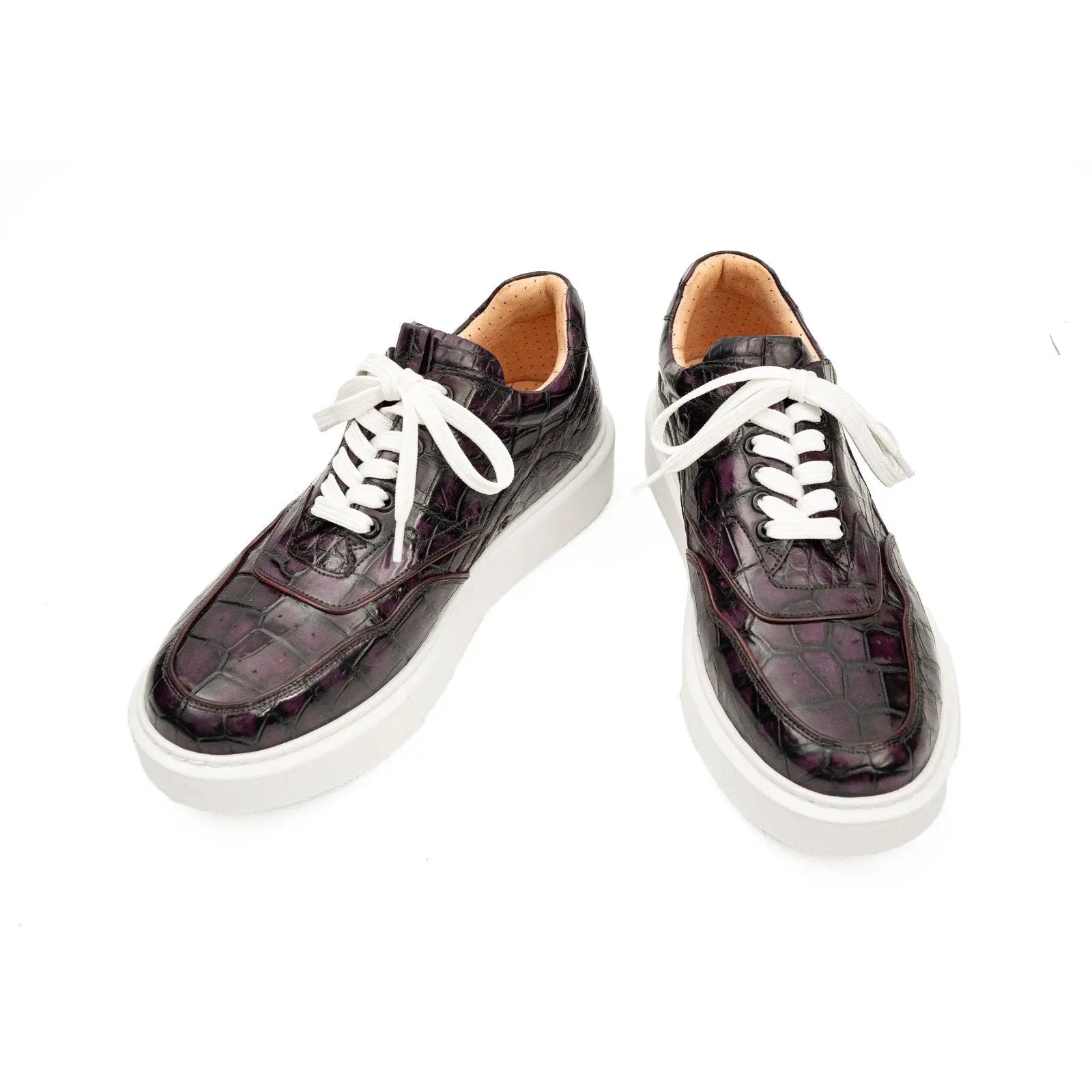 Midnight Crocodile Court Sneaker