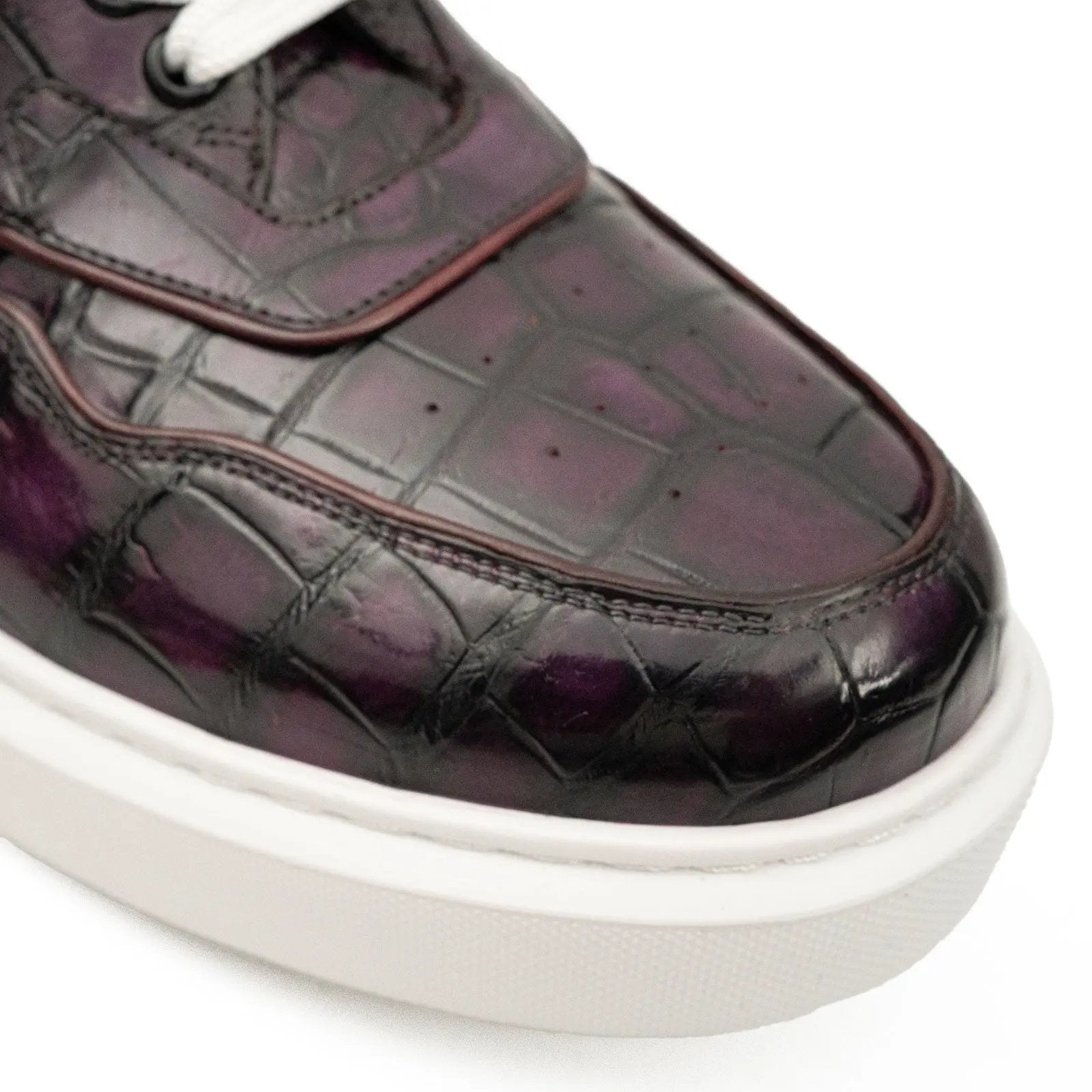 Midnight Crocodile Court Sneaker