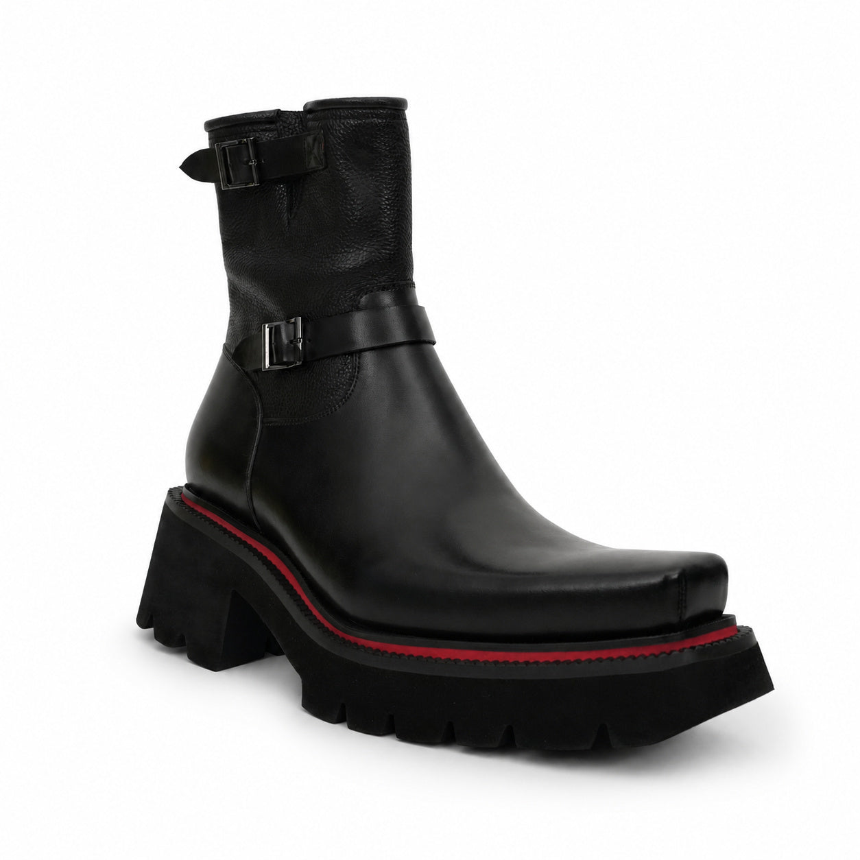 Burnished Brown Strap Platform Derby