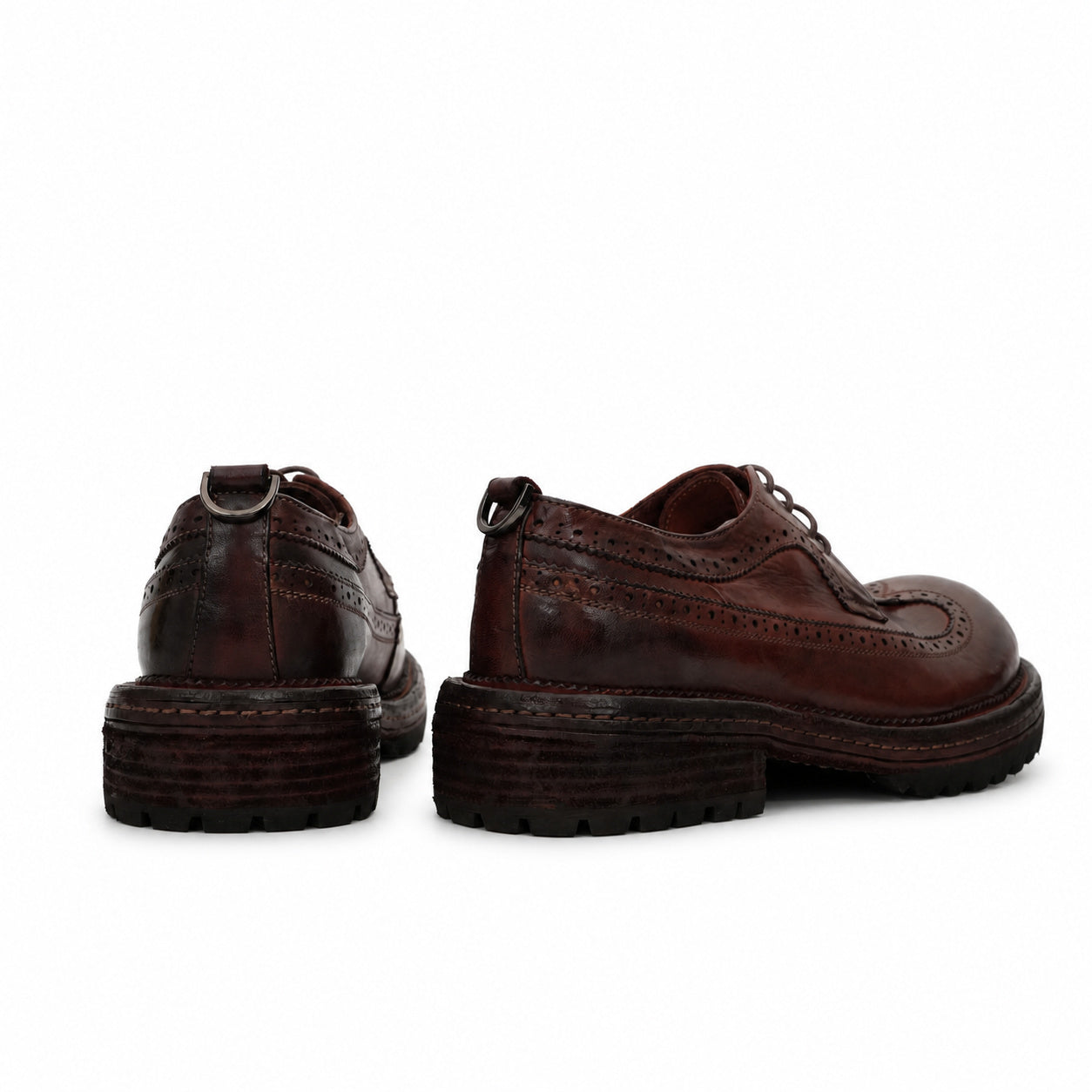 Washed Brown Brogue Lug Derby