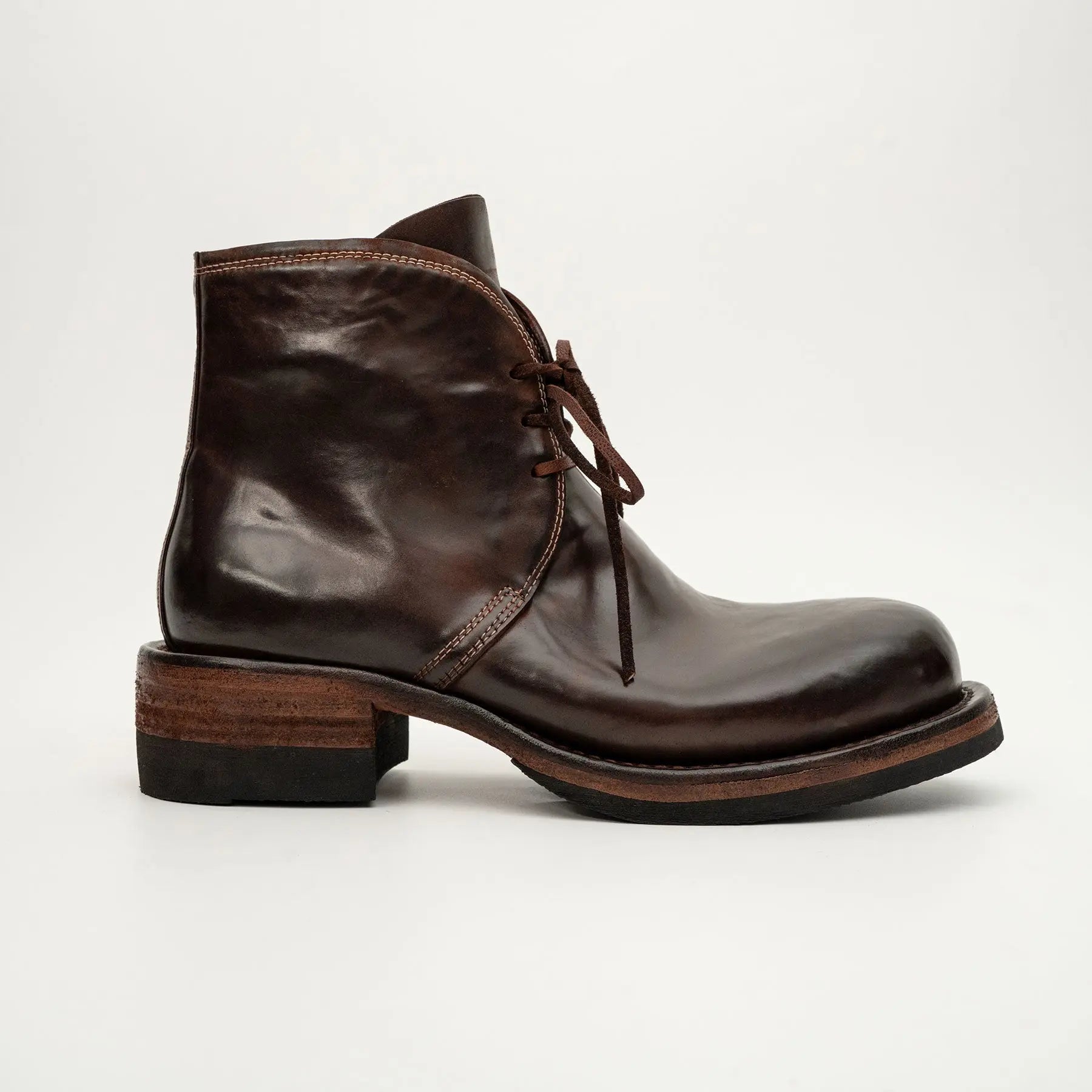 Dark Brown Horsehide Chukka Boots