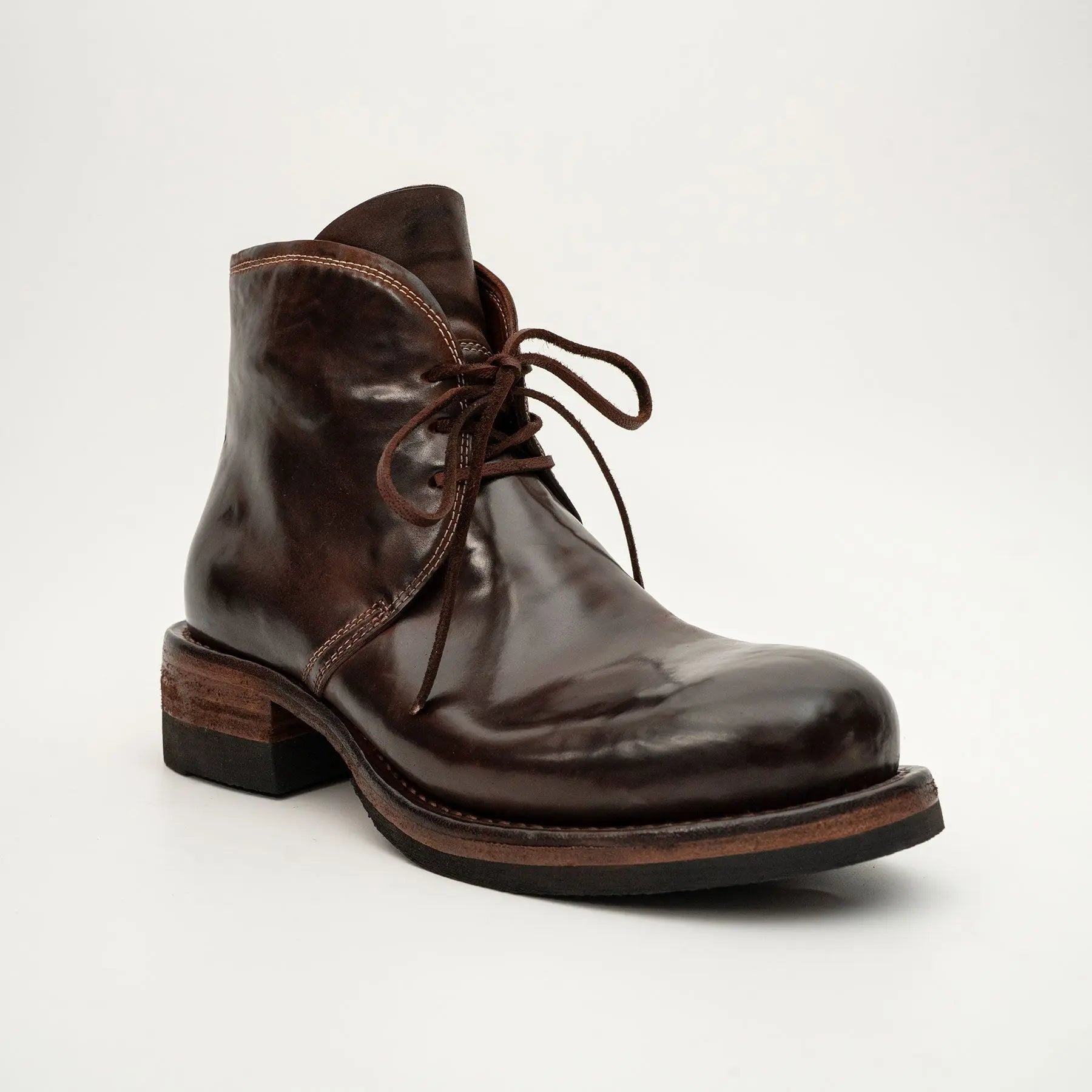 Dark Brown Horsehide Chukka Boots