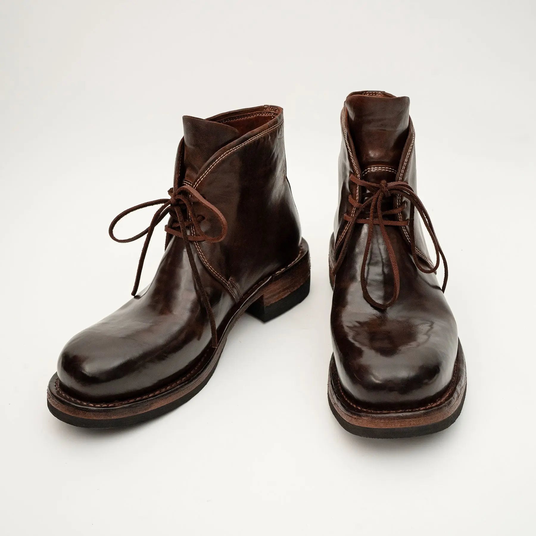 Dark Brown Horsehide Chukka Boots