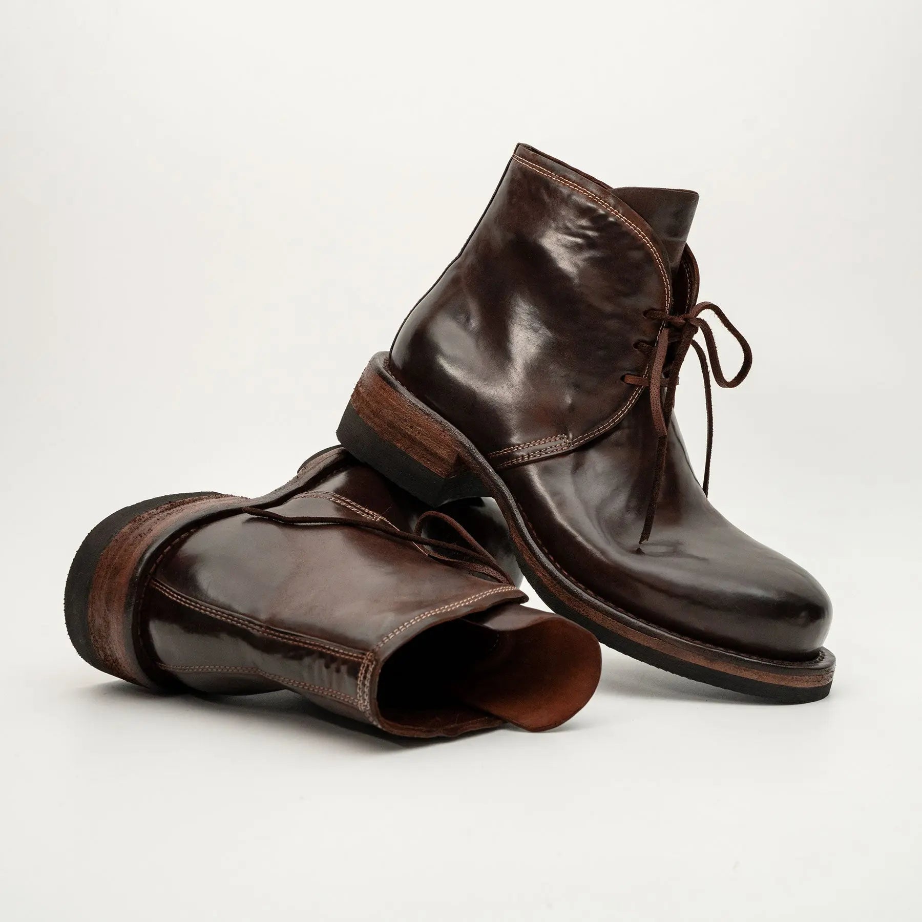 Dark Brown Horsehide Chukka Boots