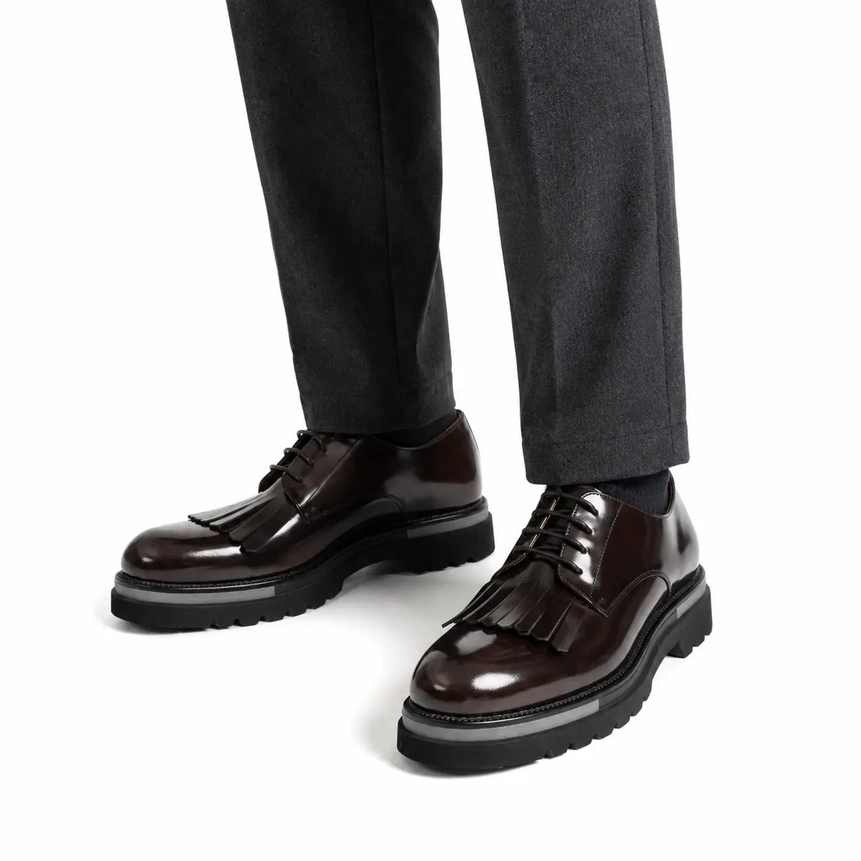 Dark Brown Kiltie Lug Derby