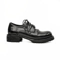 Jet Black Washed Horse Leather Derby