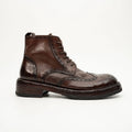 Dark Brown Wingtip Combat Boot