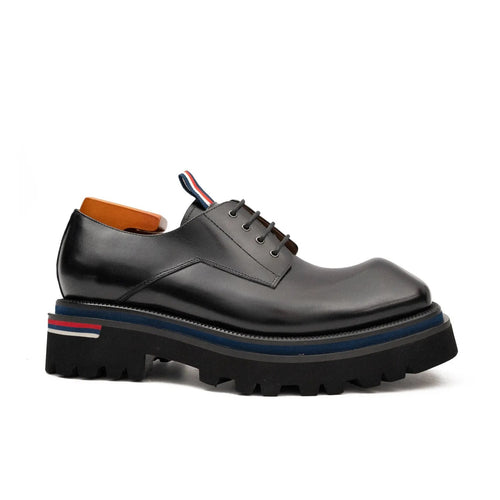 Black Derby with Tricolor Accent