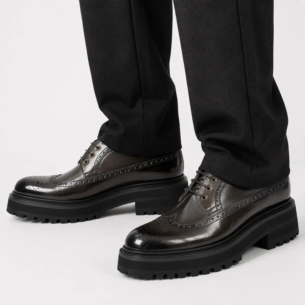 Espresso Lug Wingtip Derby