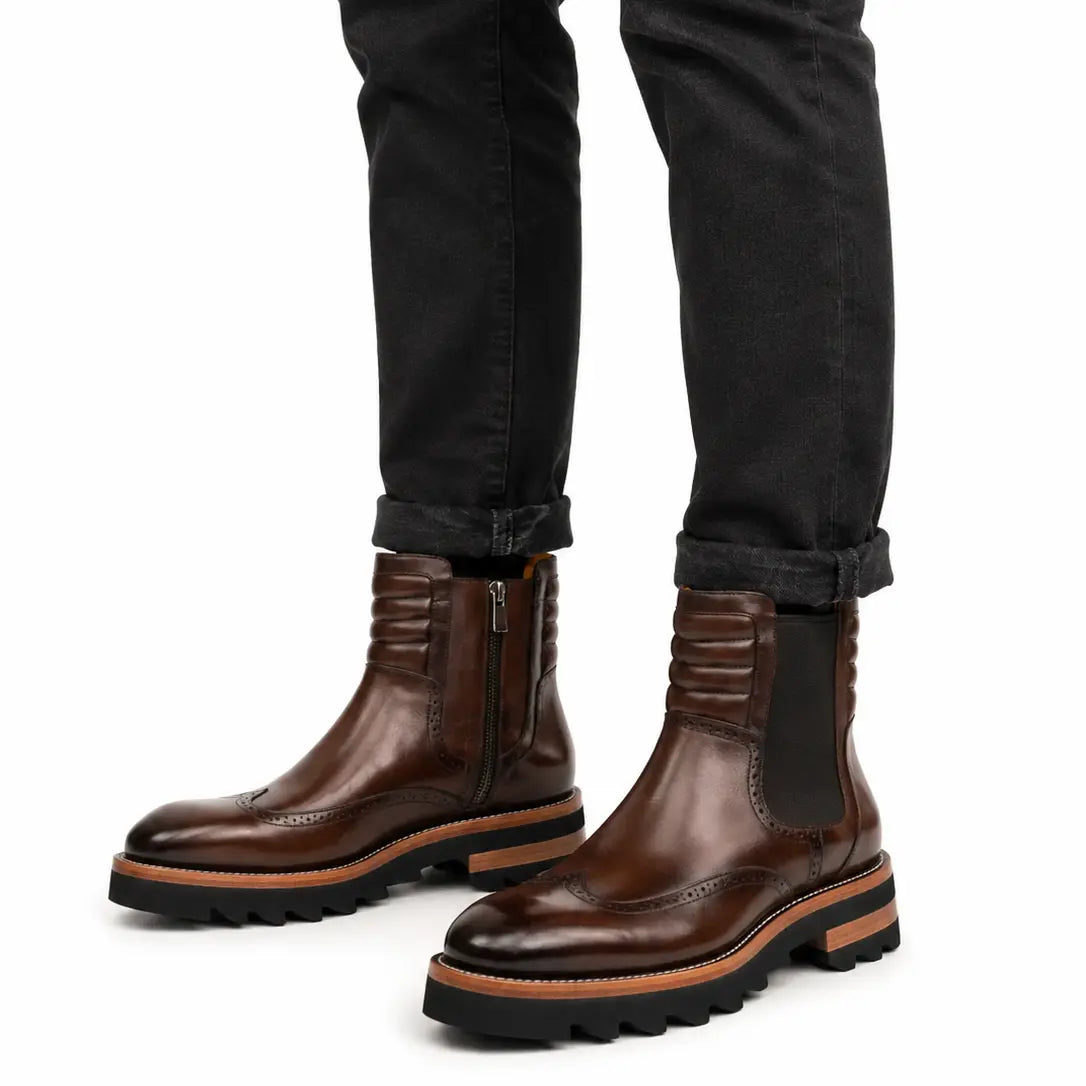 Espresso Platform Chelsea Boot