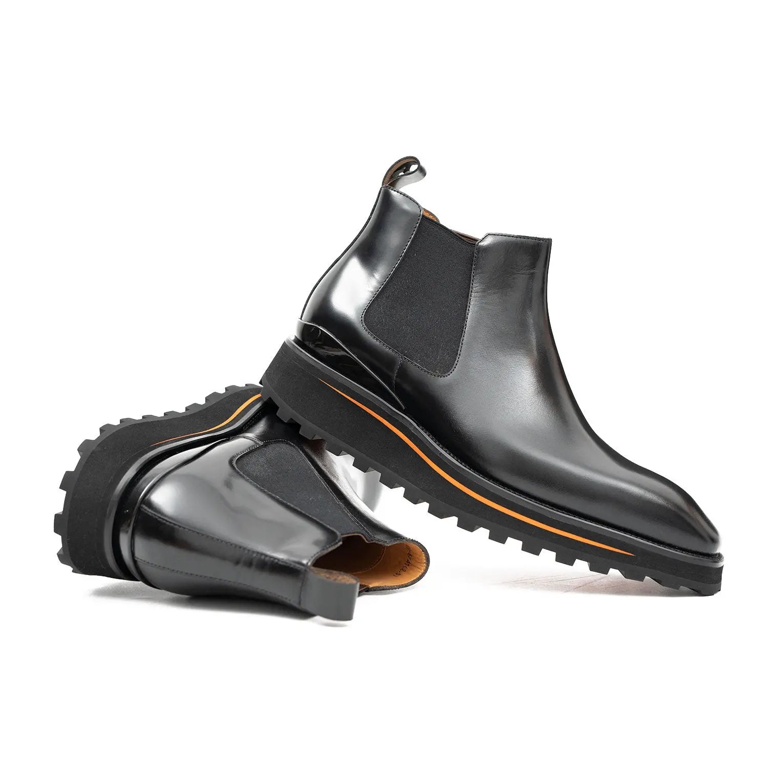 Black Chelsea Lug Boots