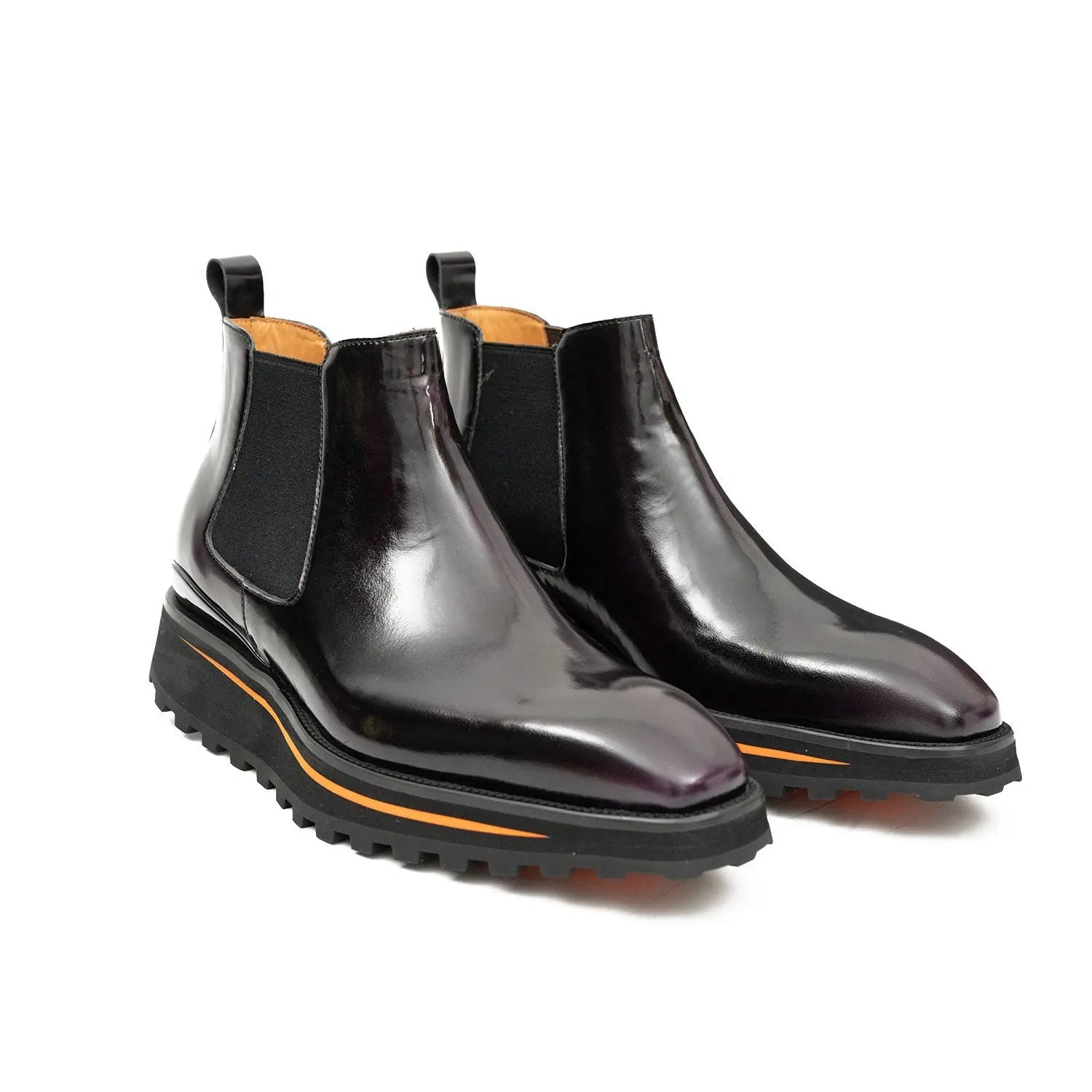 Polished Black Calf Chelsea Boots
