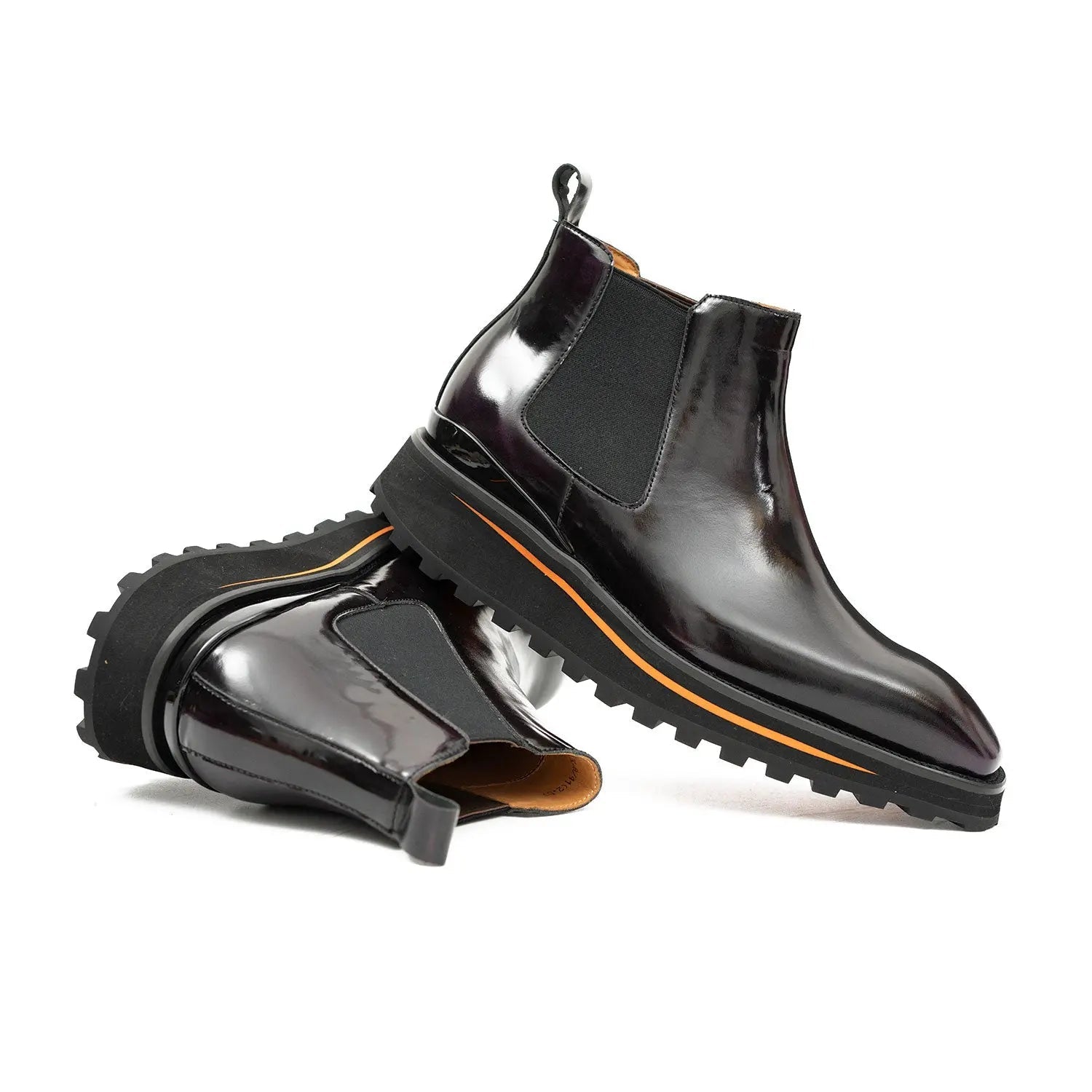 Polished Black Calf Chelsea Boots