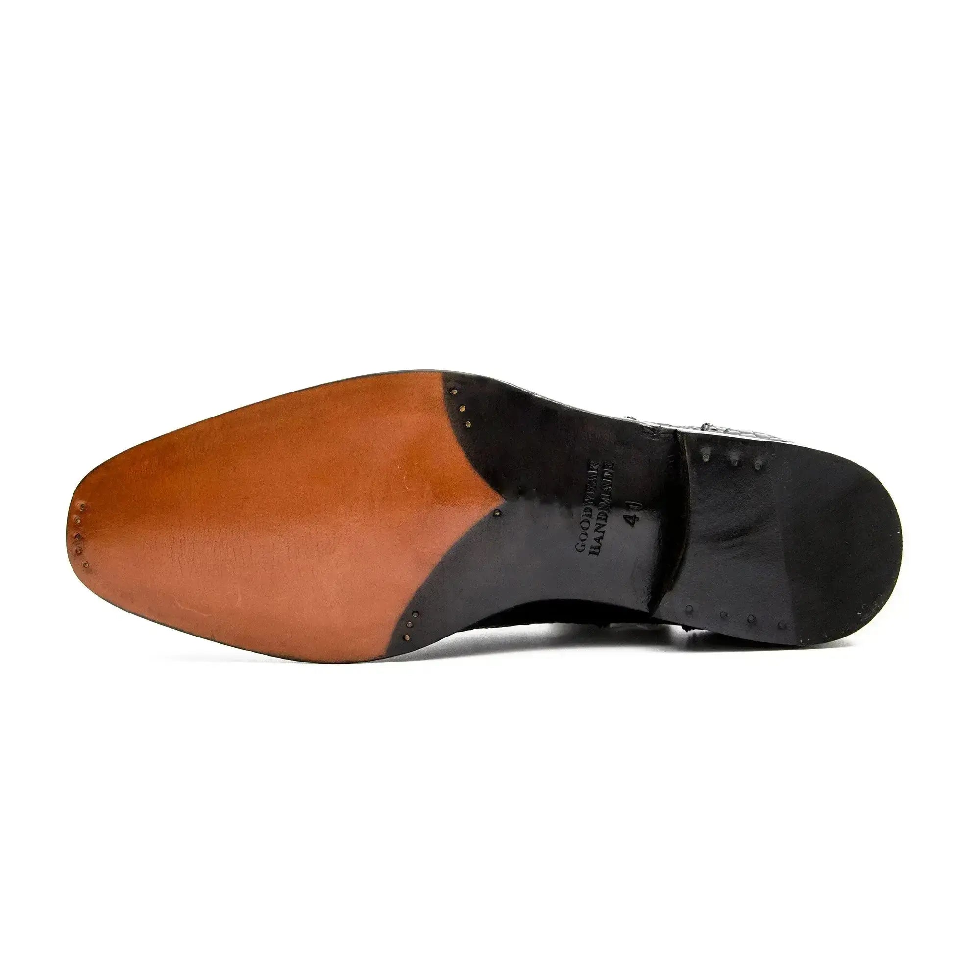 Black Plain-Toe Derby Shoe