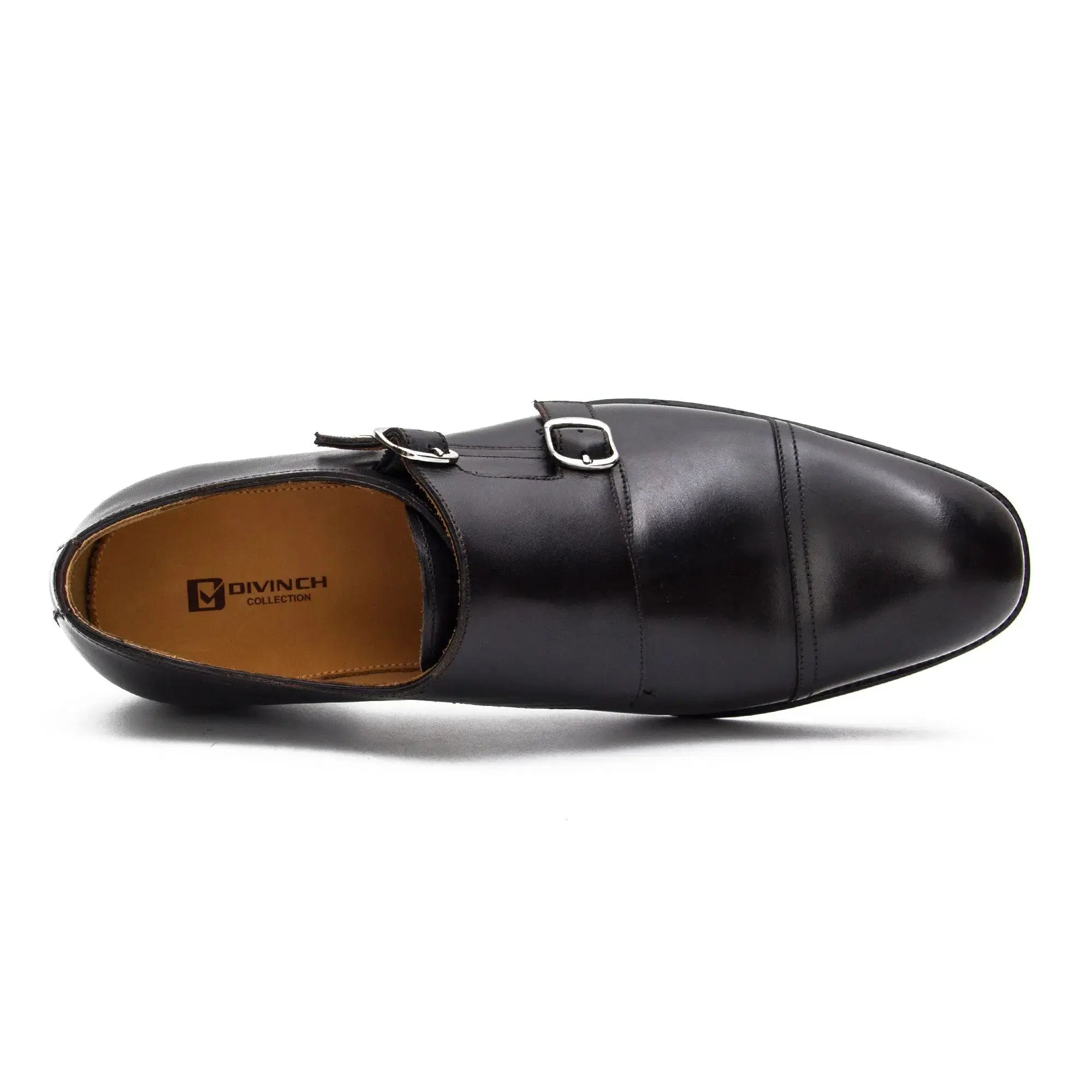 Black Double Monk Strap